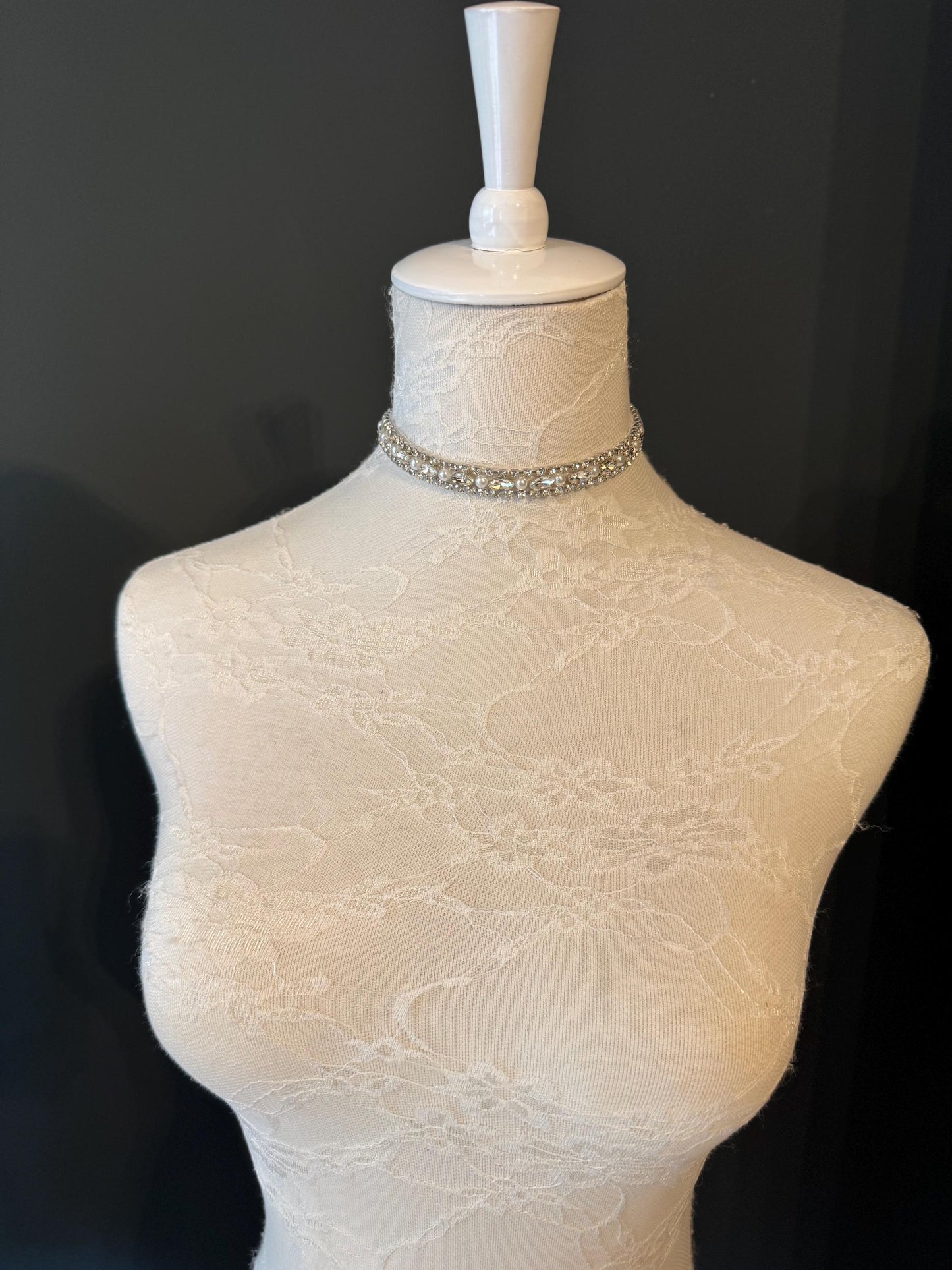 Pearl Jewel Choker: Handmade Elegant Bridal Necklace, Diamante, Jewels, Silver, Gold