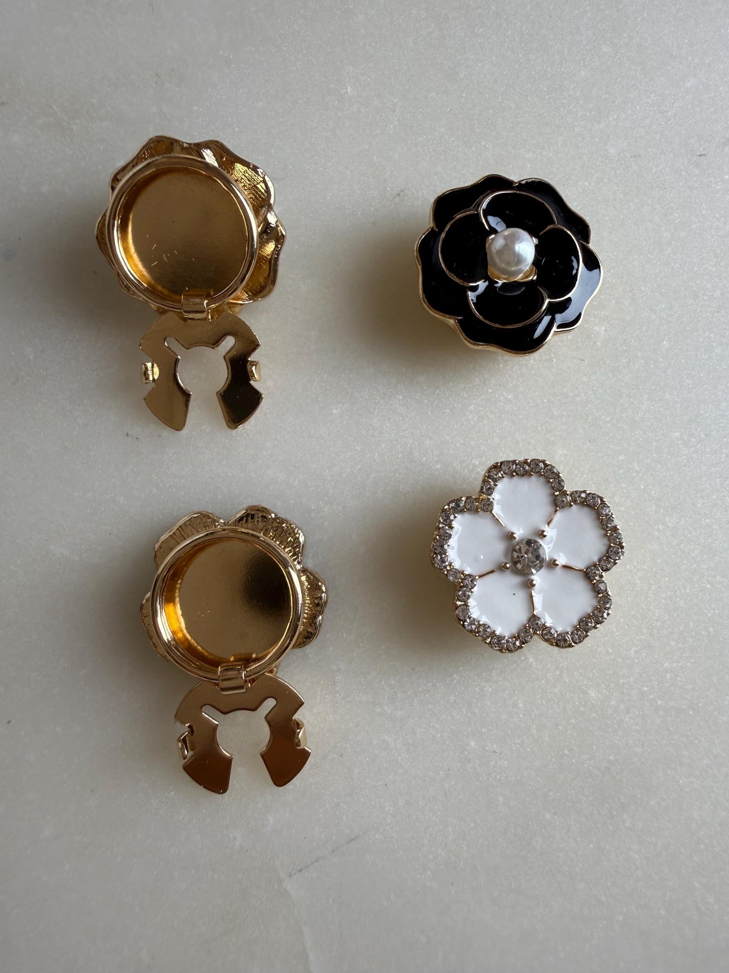 Flower Button Covers for Shirts (Fits up to 18L), Bridal & Wedding Shirt Accessories