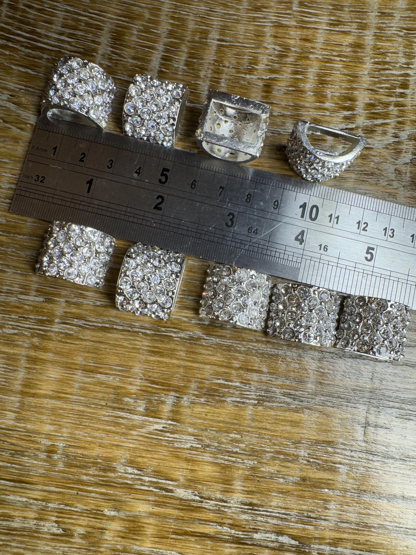2” Rhinestone Buckle, Silver Diamanté Buckle, 2” Buckle, 5cm Round, Slider Buckle, Belt Buckle, Tube Buckle