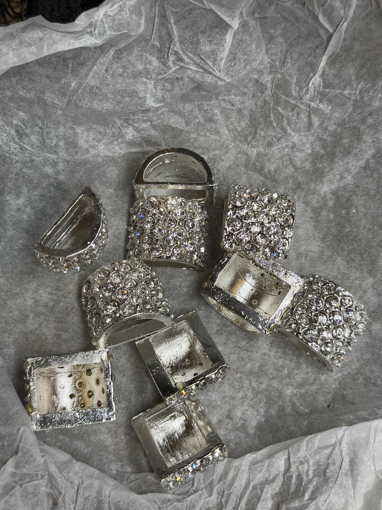 2” Rhinestone Buckle, Silver Diamanté Buckle, 2” Buckle, 5cm Round, Slider Buckle, Belt Buckle, Tube Buckle