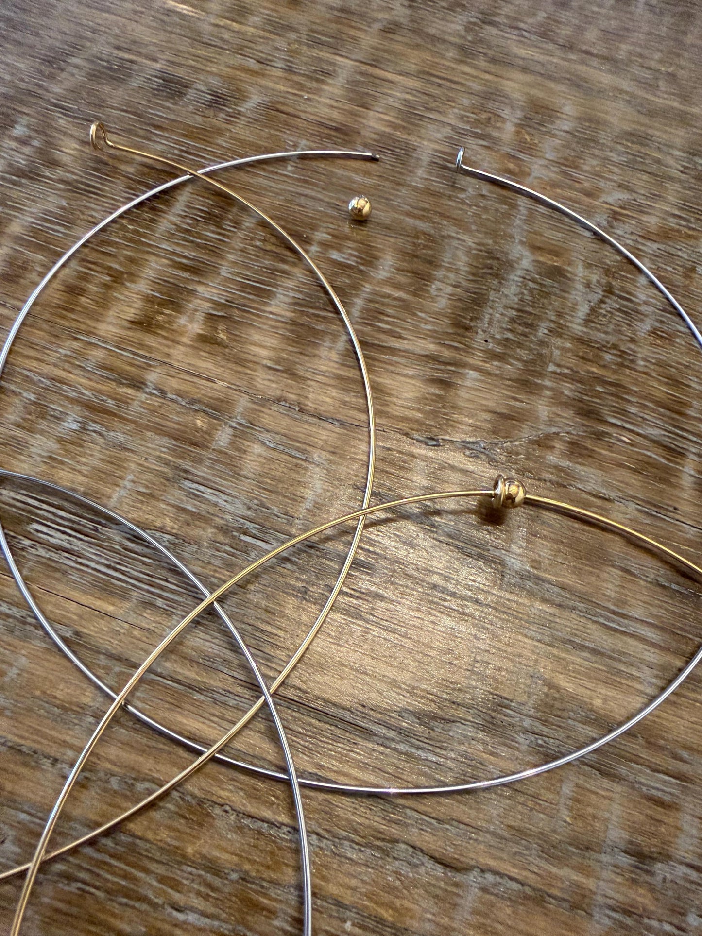 Stainless Steel, Neck wire choker - Silver & Gold, 15cm, 6” Elegant, Festvial, Gift, Dress Accessory