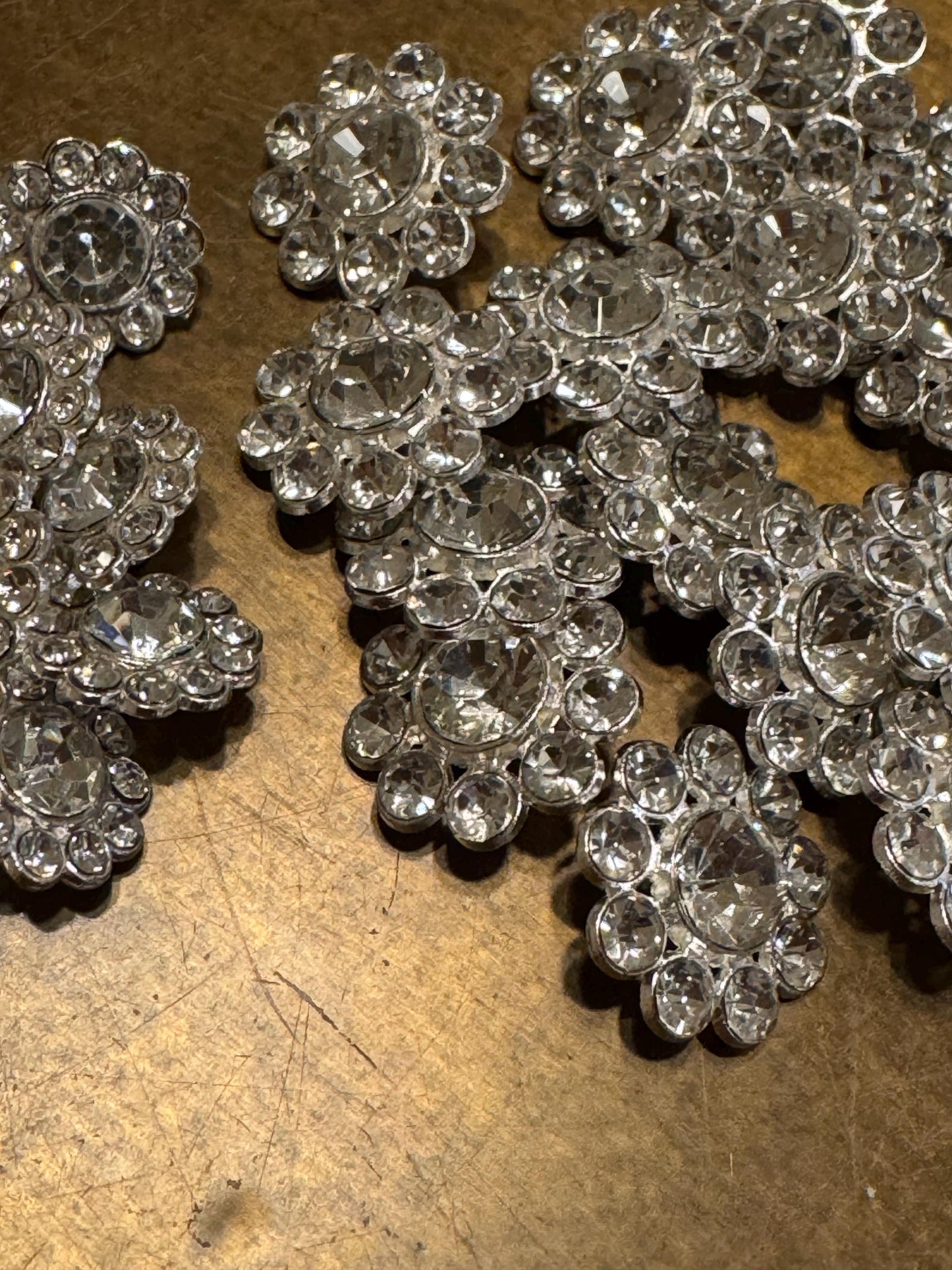 Buttons Jewel & Diamanté Rhinestone Shank Buttons, Silver finish, 10mm-15mm Size, sewing buttons, Bridal Buttons, Handmade Premium Buttons