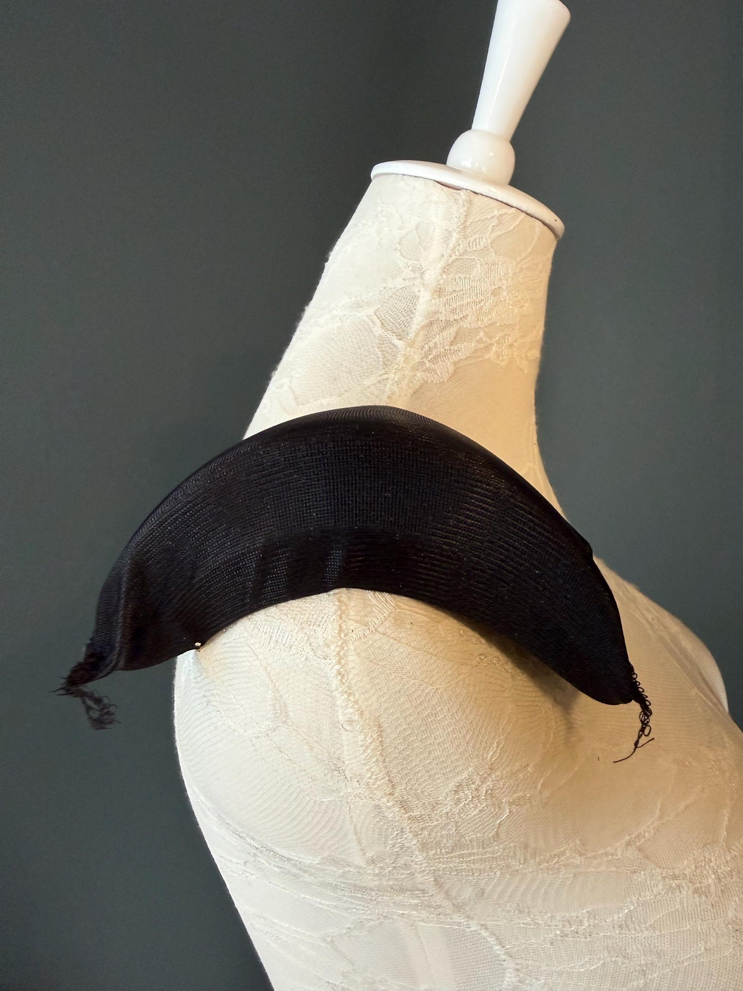 1 pair, Deep Covered Shoulder Pads, 4cm Thickness, Black, Ivory, UK Made