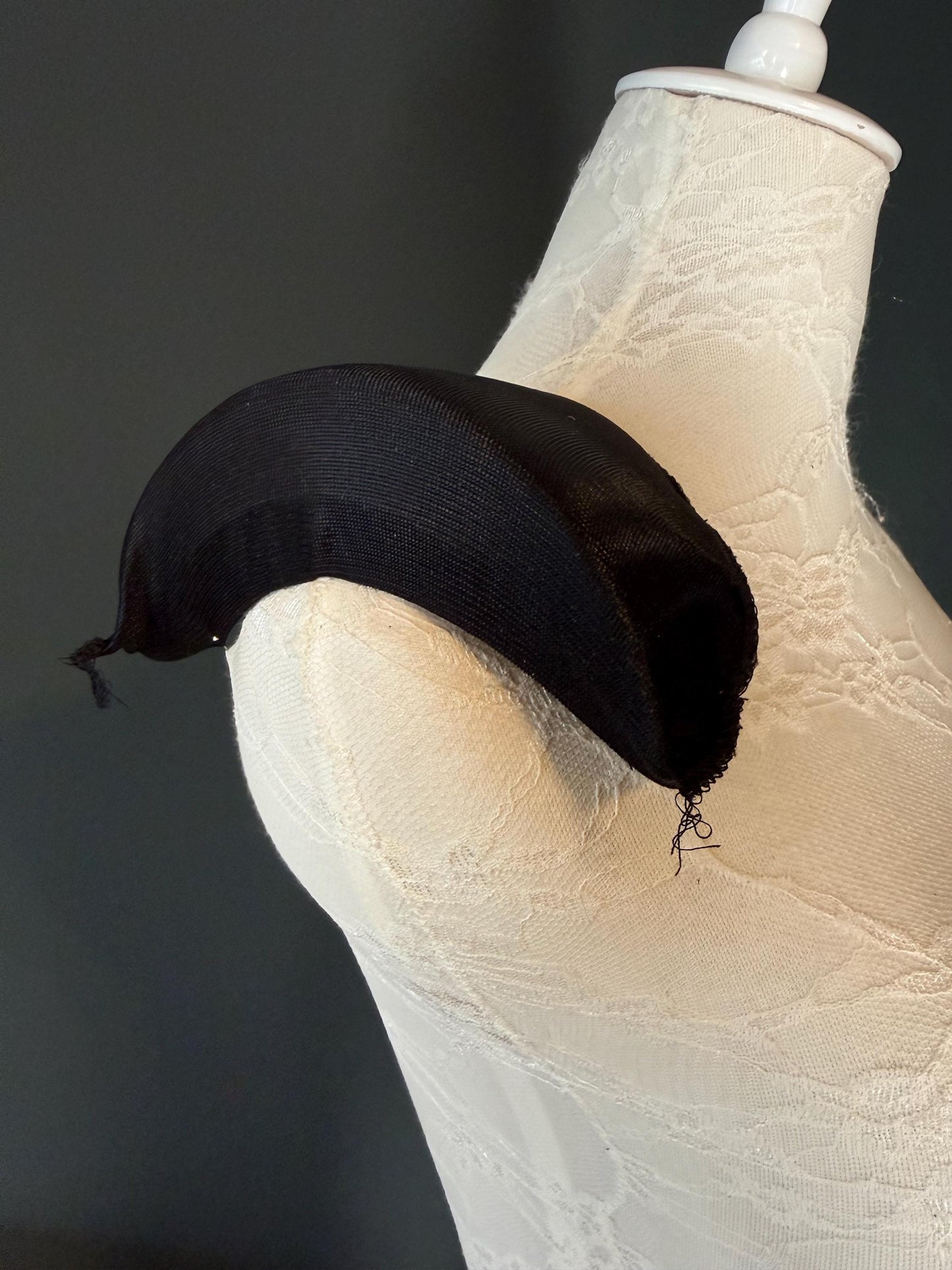 1 pair, Deep Covered Shoulder Pads, 4cm Thickness, Black, Ivory, UK Made