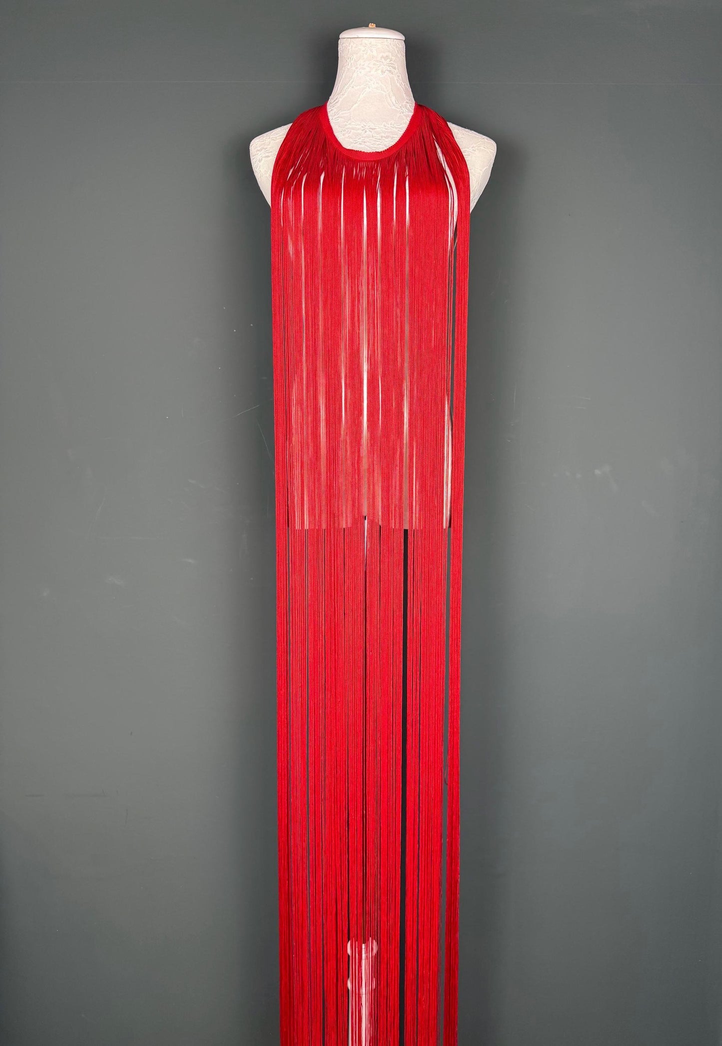 67" Dense Fringe Trim Red, 4 Colour Options