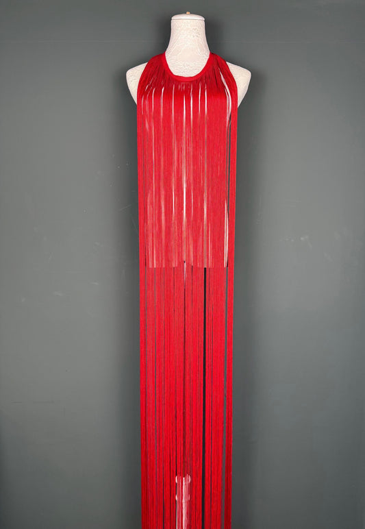 67" Dense Fringe Trim Red, 4 Colour Options