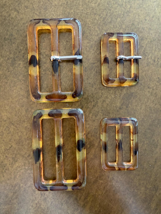 Tortoiseshell Buckle, Rectangle Slider, 2 Sizes