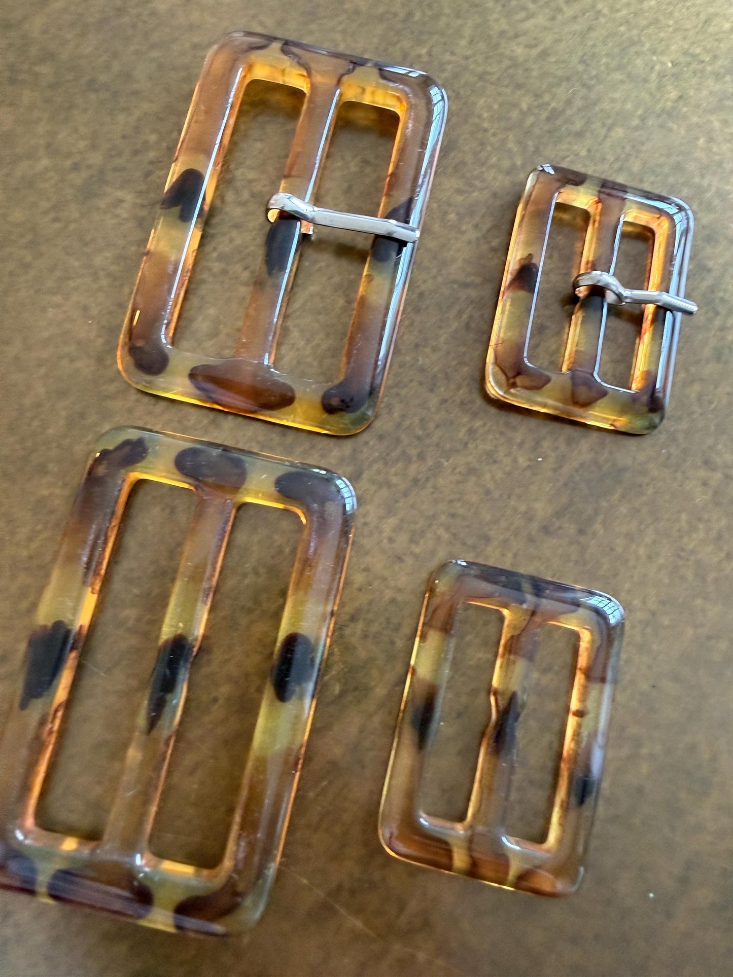 Tortoiseshell Buckle, Rectangle Slider, 2 Sizes