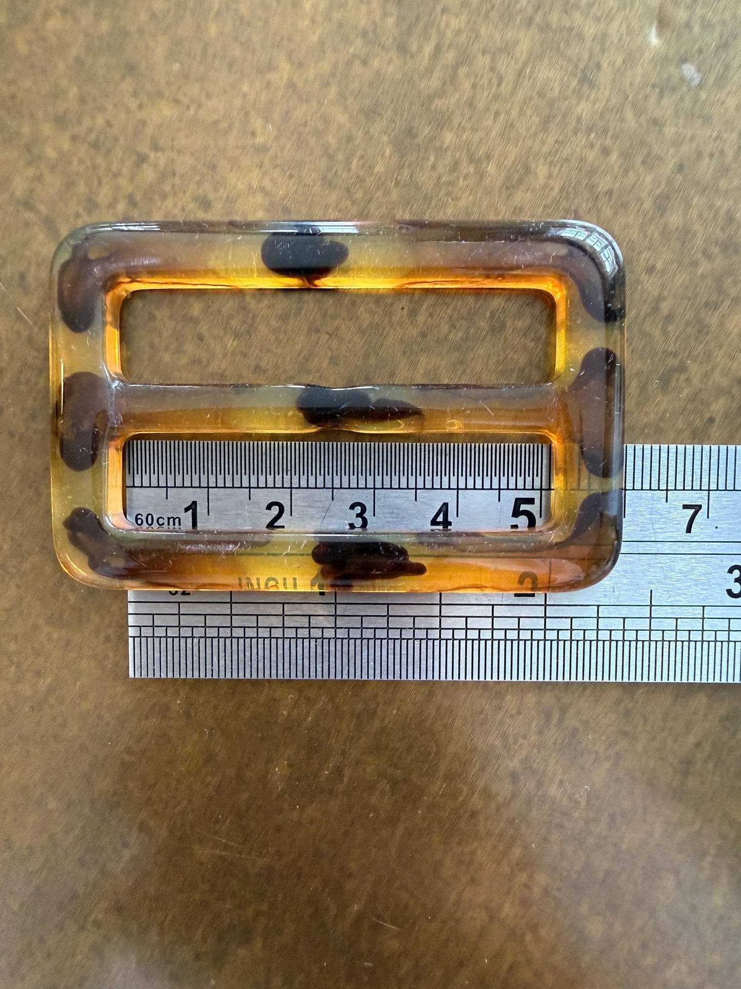 Tortoiseshell Buckle, Rectangle Slider, 2 Sizes
