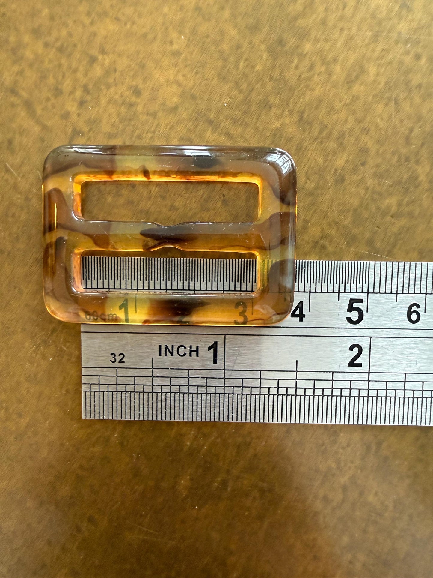 Tortoiseshell Buckle, Rectangle Slider, 2 Sizes