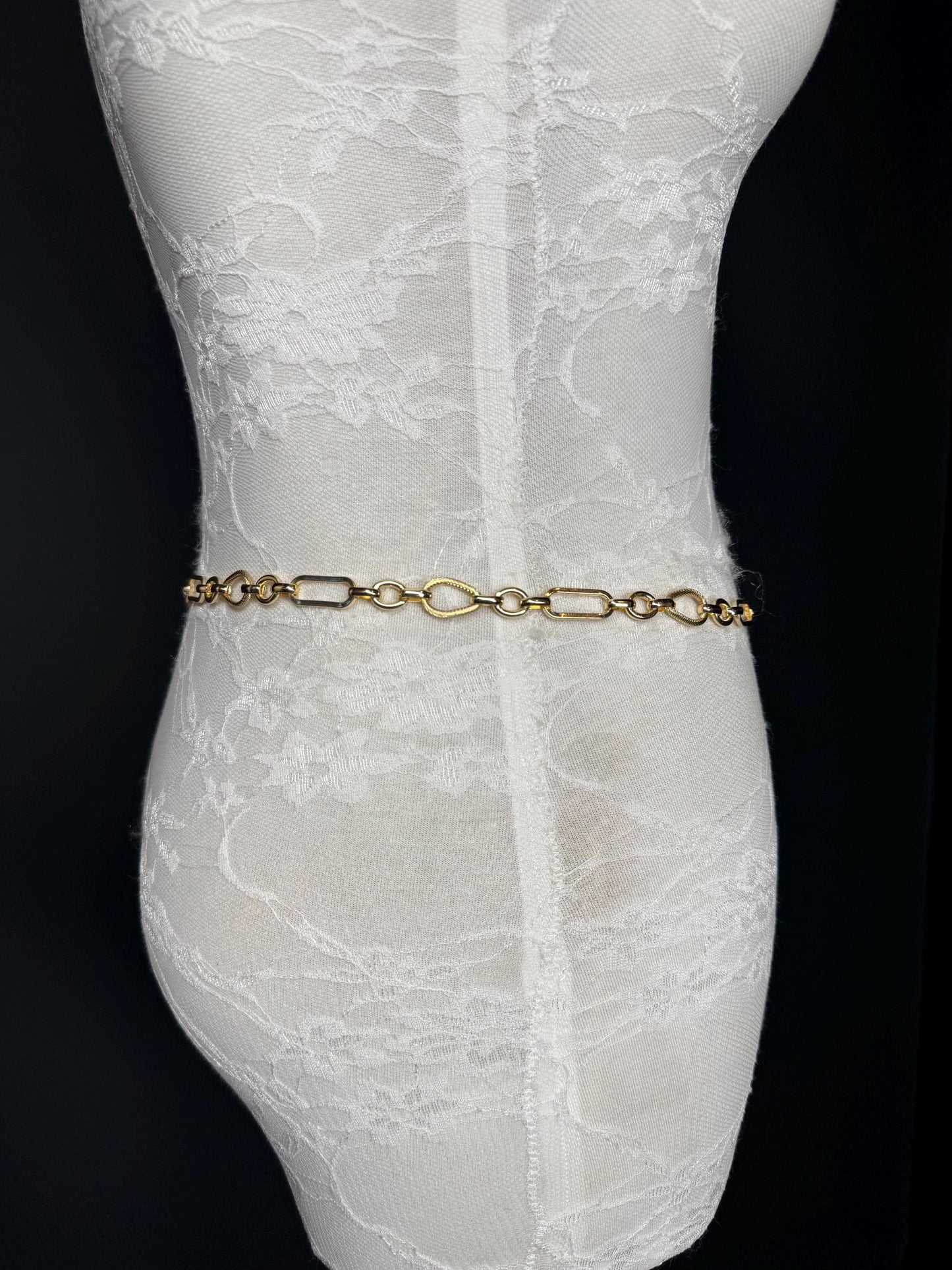 X-Long Belt, Gold, Silver Metal Chain Belt, Chain Belt, Vintage Style Belt, Beads, Fashion Belt, Gift, Quality Belt, Elegant, Swimwear Belt