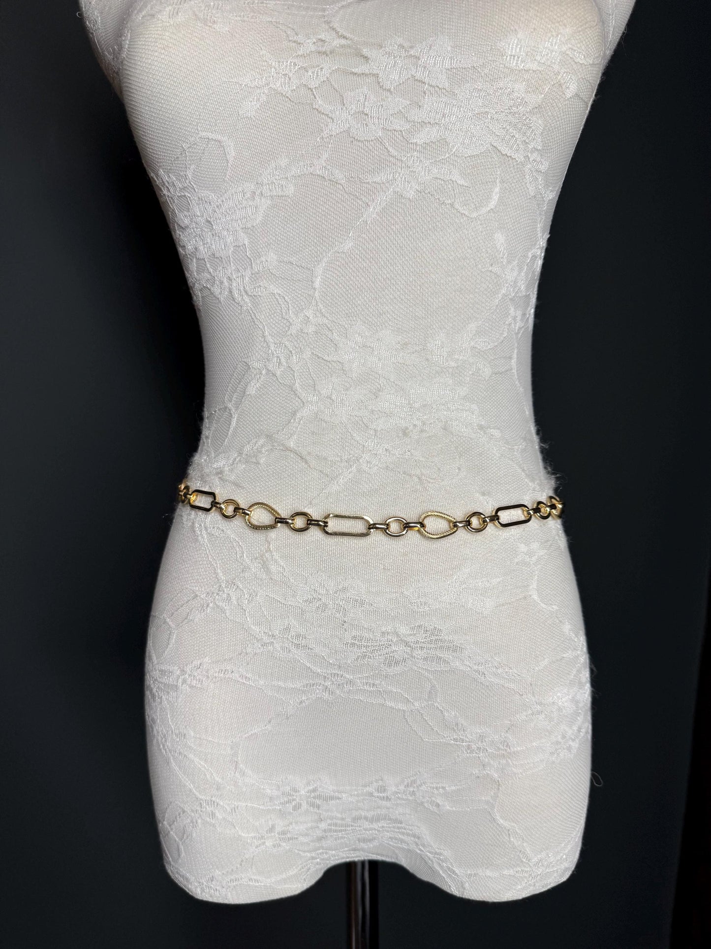 X-Long Belt, Gold, Silver Metal Chain Belt, Chain Belt, Vintage Style Belt, Beads, Fashion Belt, Gift, Quality Belt, Elegant, Swimwear Belt