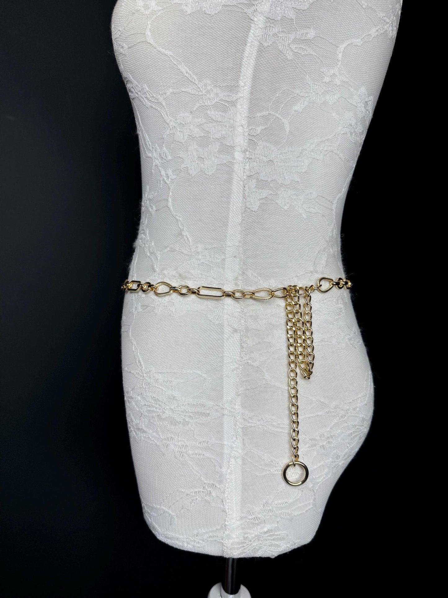 X-Long Belt, Gold, Silver Metal Chain Belt, Chain Belt, Vintage Style Belt, Beads, Fashion Belt, Gift, Quality Belt, Elegant, Swimwear Belt
