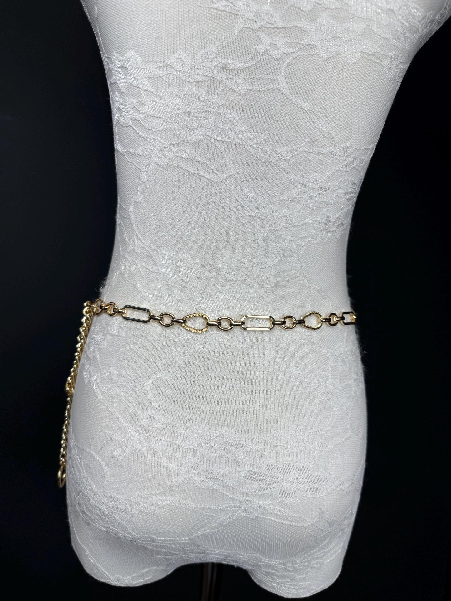 X-Long Belt, Gold, Silver Metal Chain Belt, Chain Belt, Vintage Style Belt, Beads, Fashion Belt, Gift, Quality Belt, Elegant, Swimwear Belt
