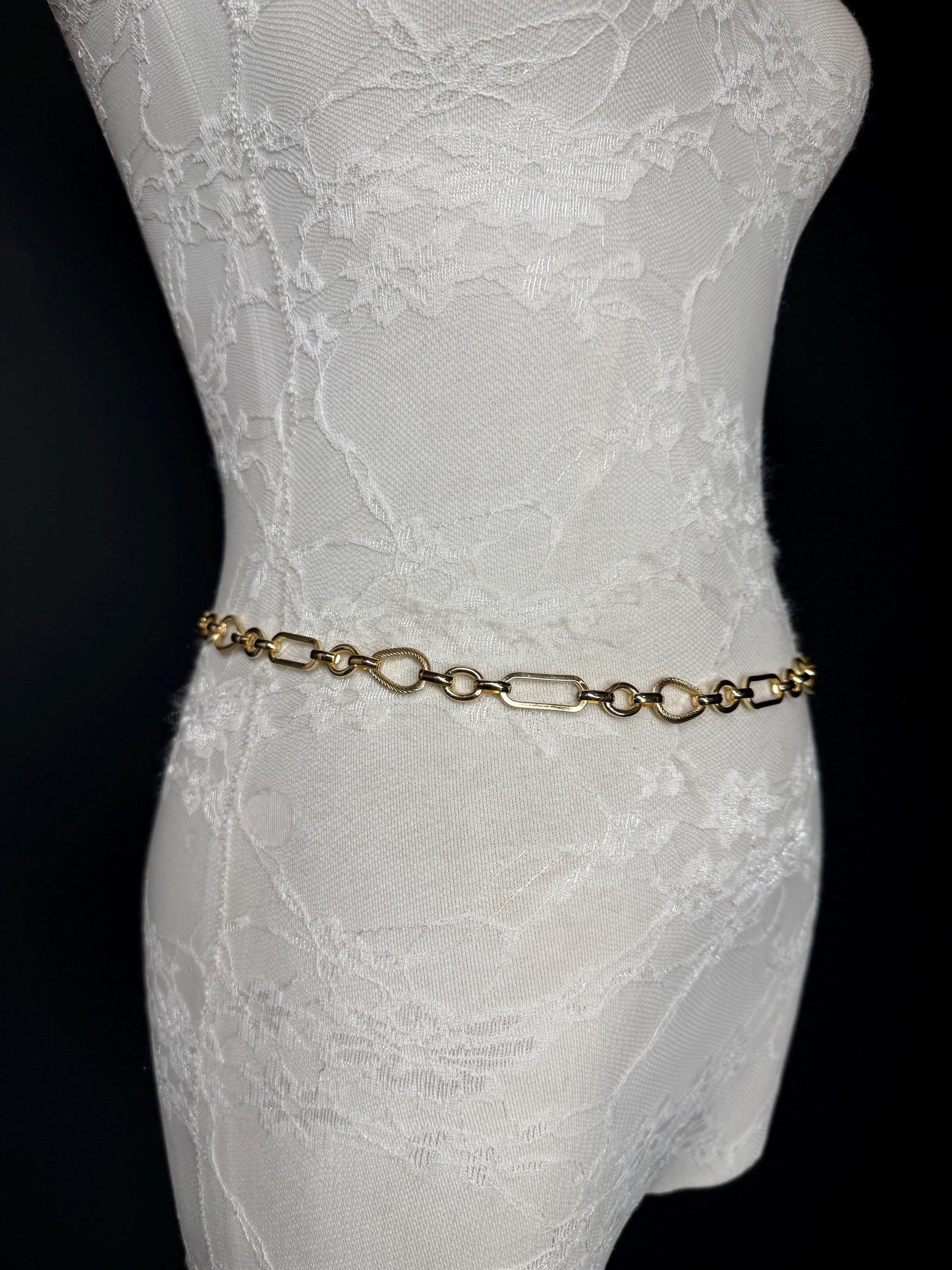X-Long Belt, Gold, Silver Metal Chain Belt, Chain Belt, Vintage Style Belt, Beads, Fashion Belt, Gift, Quality Belt, Elegant, Swimwear Belt