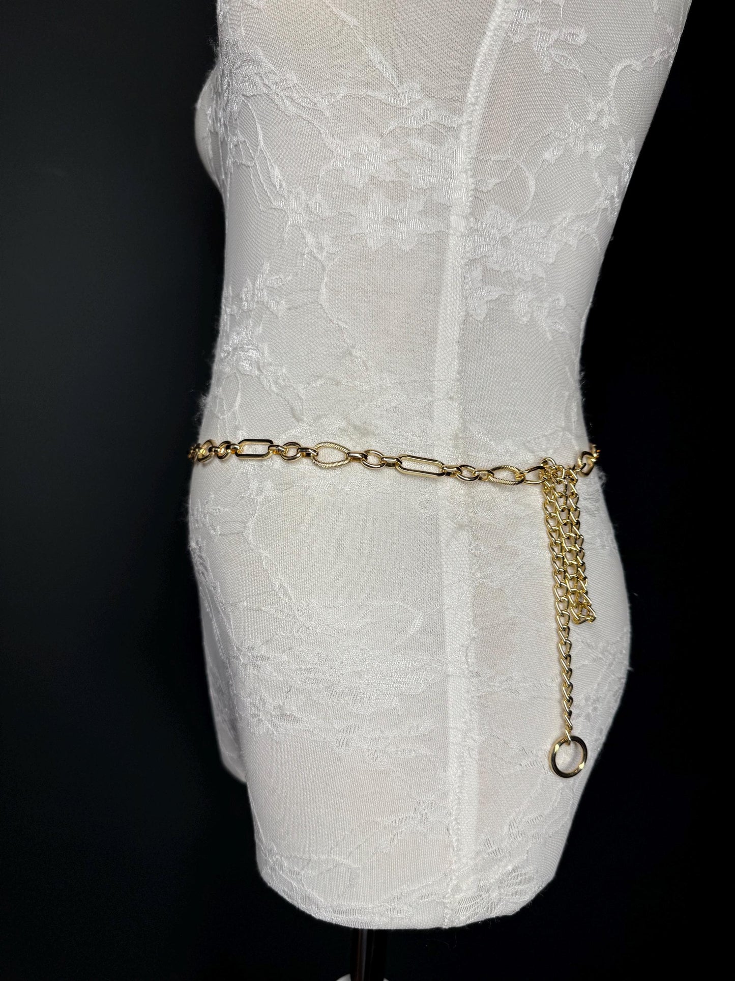 X-Long Belt, Gold, Silver Metal Chain Belt, Chain Belt, Vintage Style Belt, Beads, Fashion Belt, Gift, Quality Belt, Elegant, Swimwear Belt