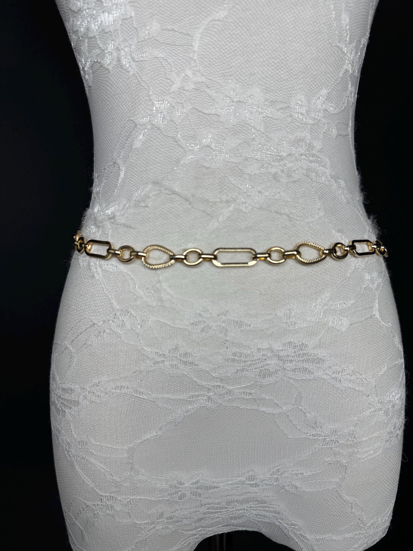 X-Long Belt, Gold, Silver Metal Chain Belt, Chain Belt, Vintage Style Belt, Beads, Fashion Belt, Gift, Quality Belt, Elegant, Swimwear Belt