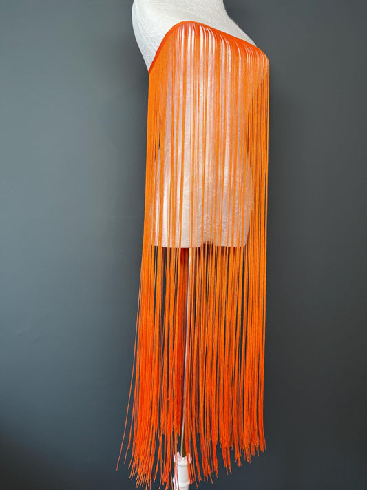 40” Wide Fringe Trim, 100cm Wide Fringe Trimming, High Quality, Dense High Quality Fringe, Orange, 27 Colours
