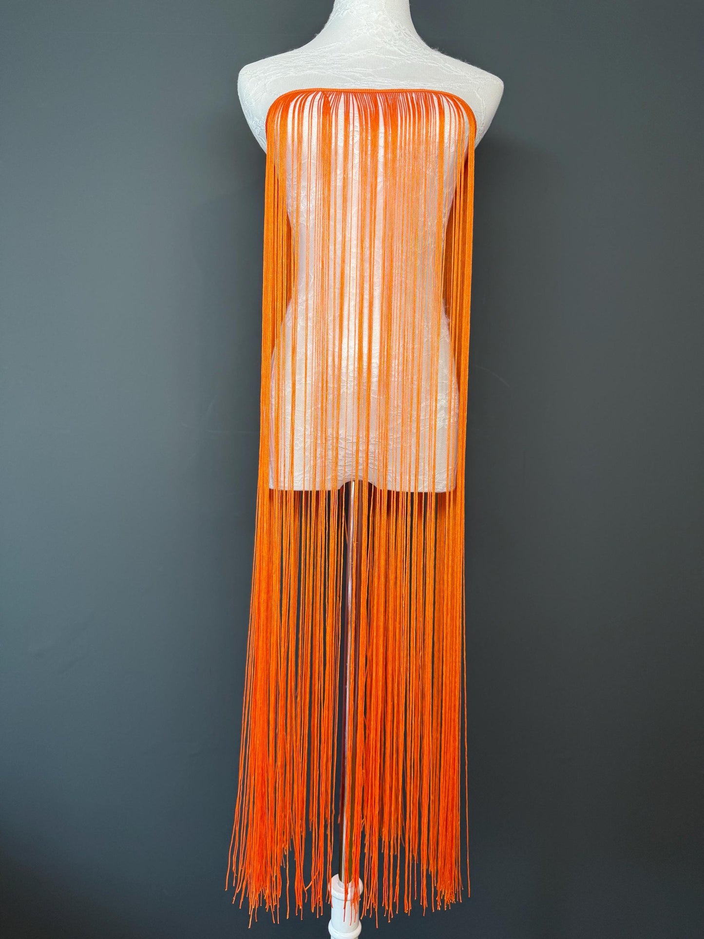 40” Wide Fringe Trim, 100cm Wide Fringe Trimming, High Quality, Dense High Quality Fringe, Orange, 27 Colours
