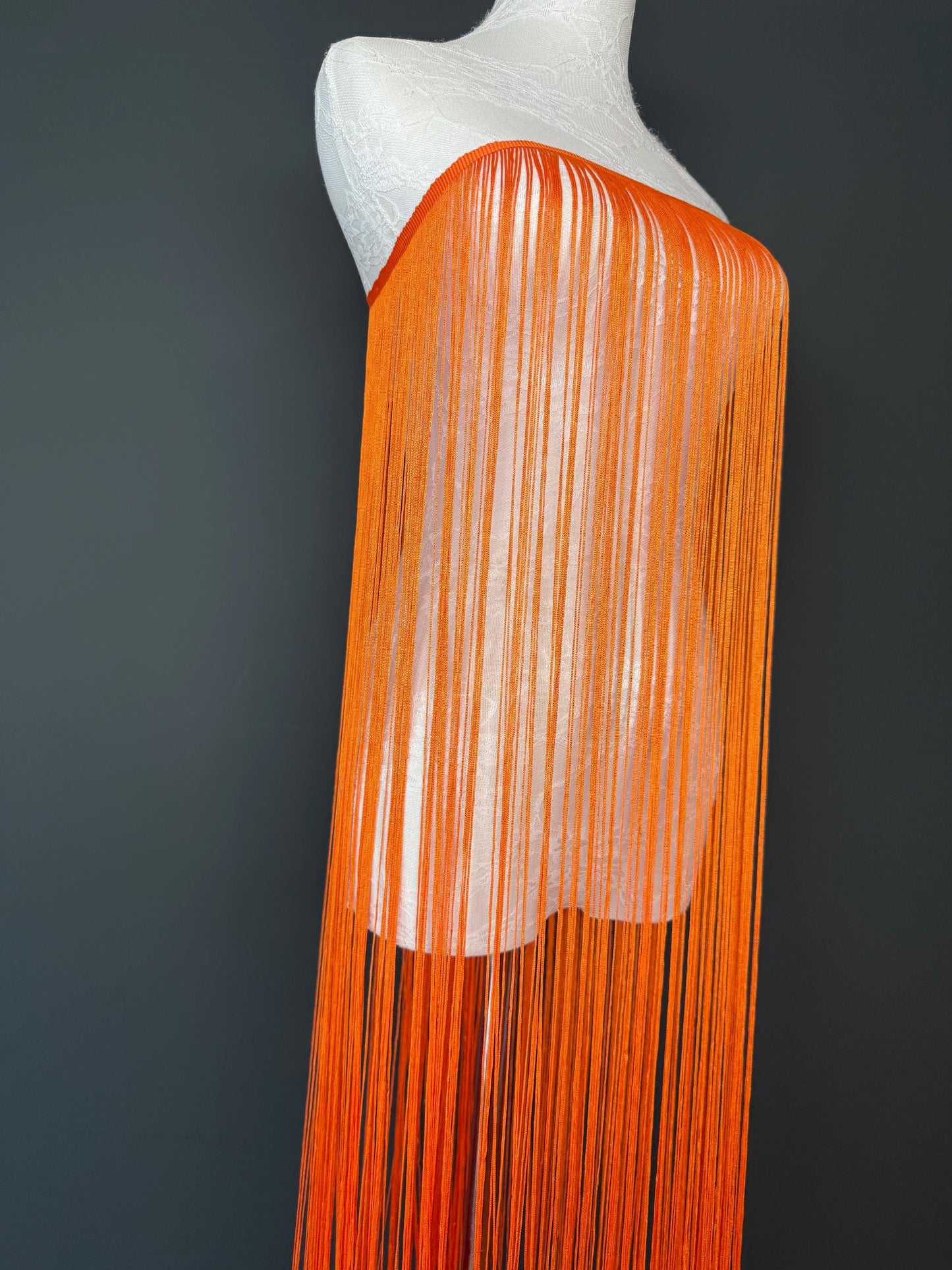 40” Wide Fringe Trim, 100cm Wide Fringe Trimming, High Quality, Dense High Quality Fringe, Orange, 27 Colours