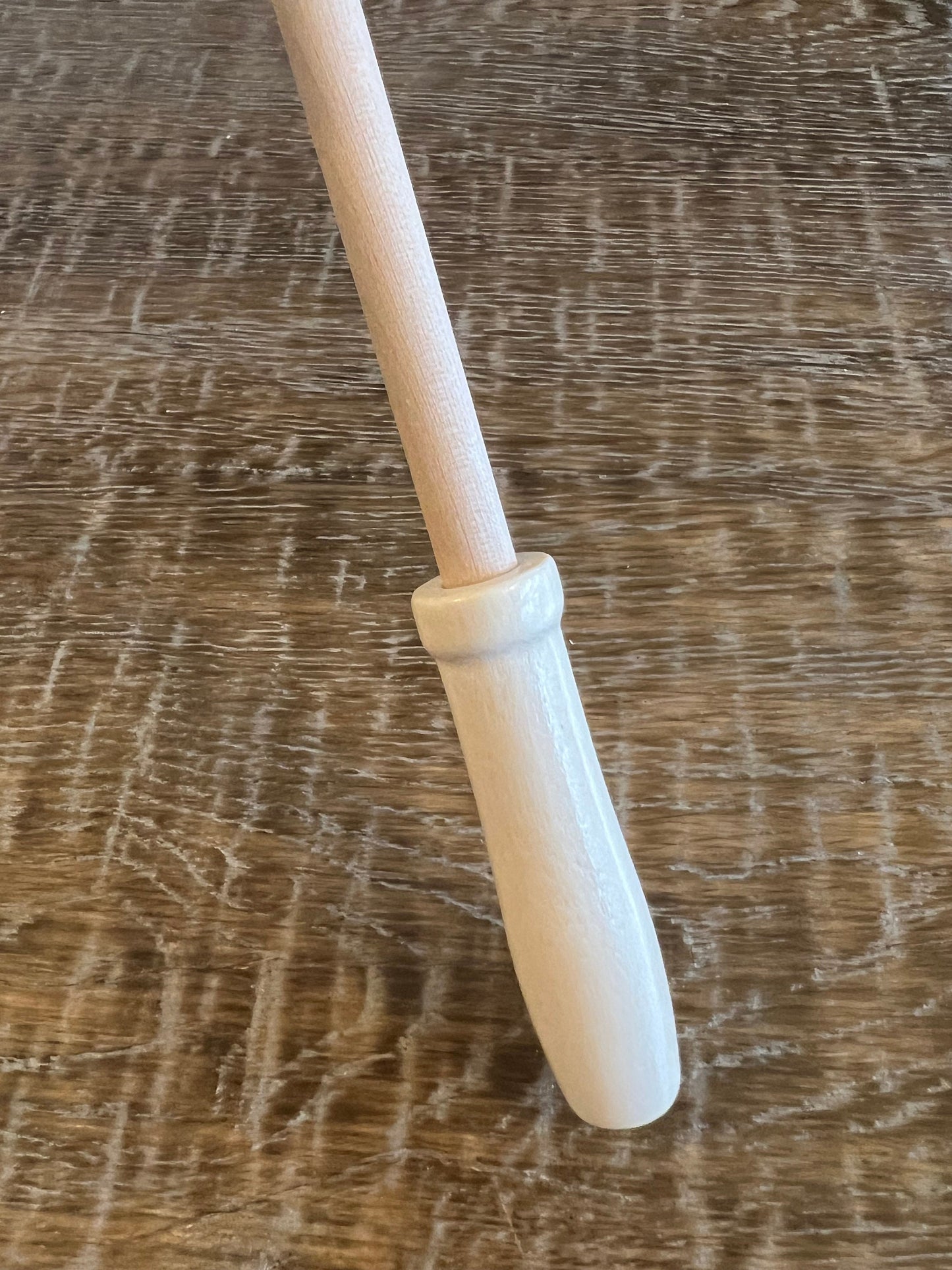 Ivory Paper Parasol Umbrella, 60cm Diameter, Handmade Sun Protection, Wood Handle