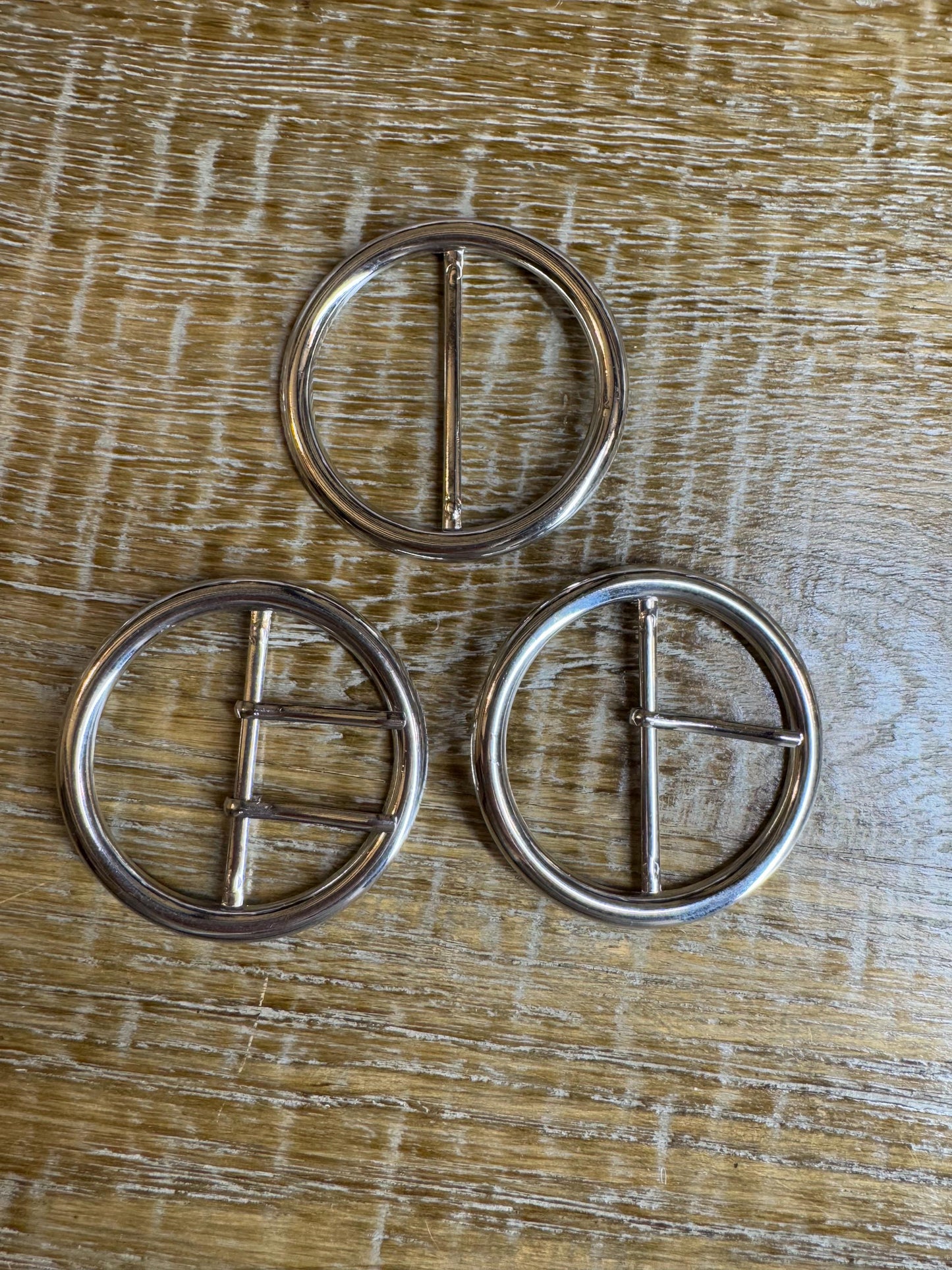 Buckle, Metal Silver Buckle, 5cm, 2” Middle Bar, 6.5cm, 2.5” Round size, Slider, Belt Buckle, Prongs, Costumes, Couture, Elegant, Fashion
