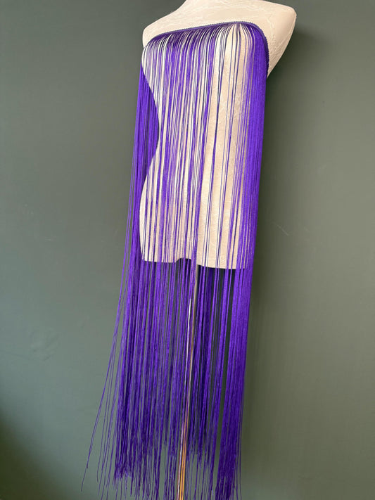 40” Wide Fringe Trim, 100cm Wide Fringe Trimming, High Quality, Dense High Quality Fringe, Purple, 27 Colours