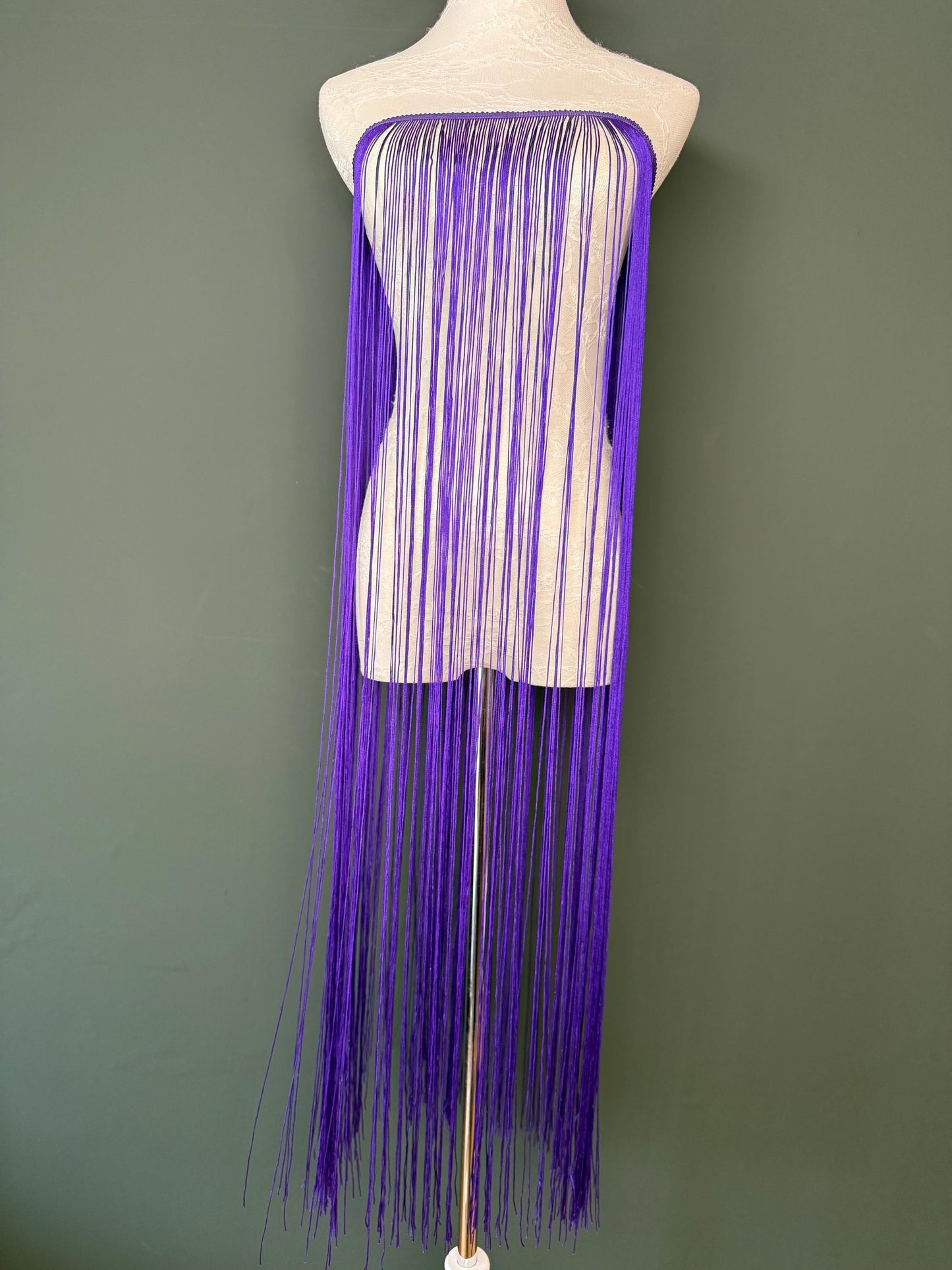 40” Wide Fringe Trim, 100cm Wide Fringe Trimming, High Quality, Dense High Quality Fringe, Purple, 27 Colours