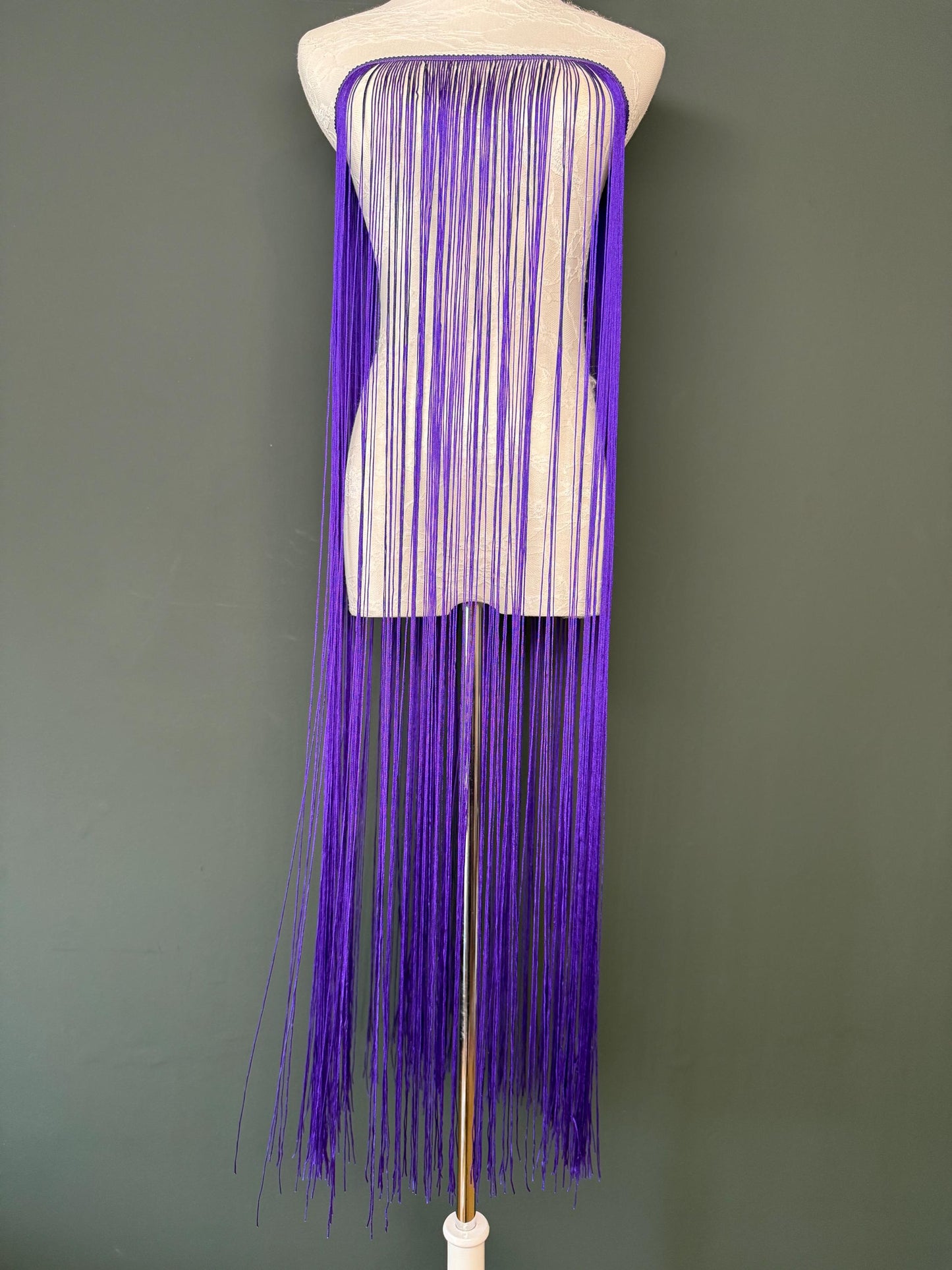 40” Wide Fringe Trim, 100cm Wide Fringe Trimming, High Quality, Dense High Quality Fringe, Purple, 27 Colours
