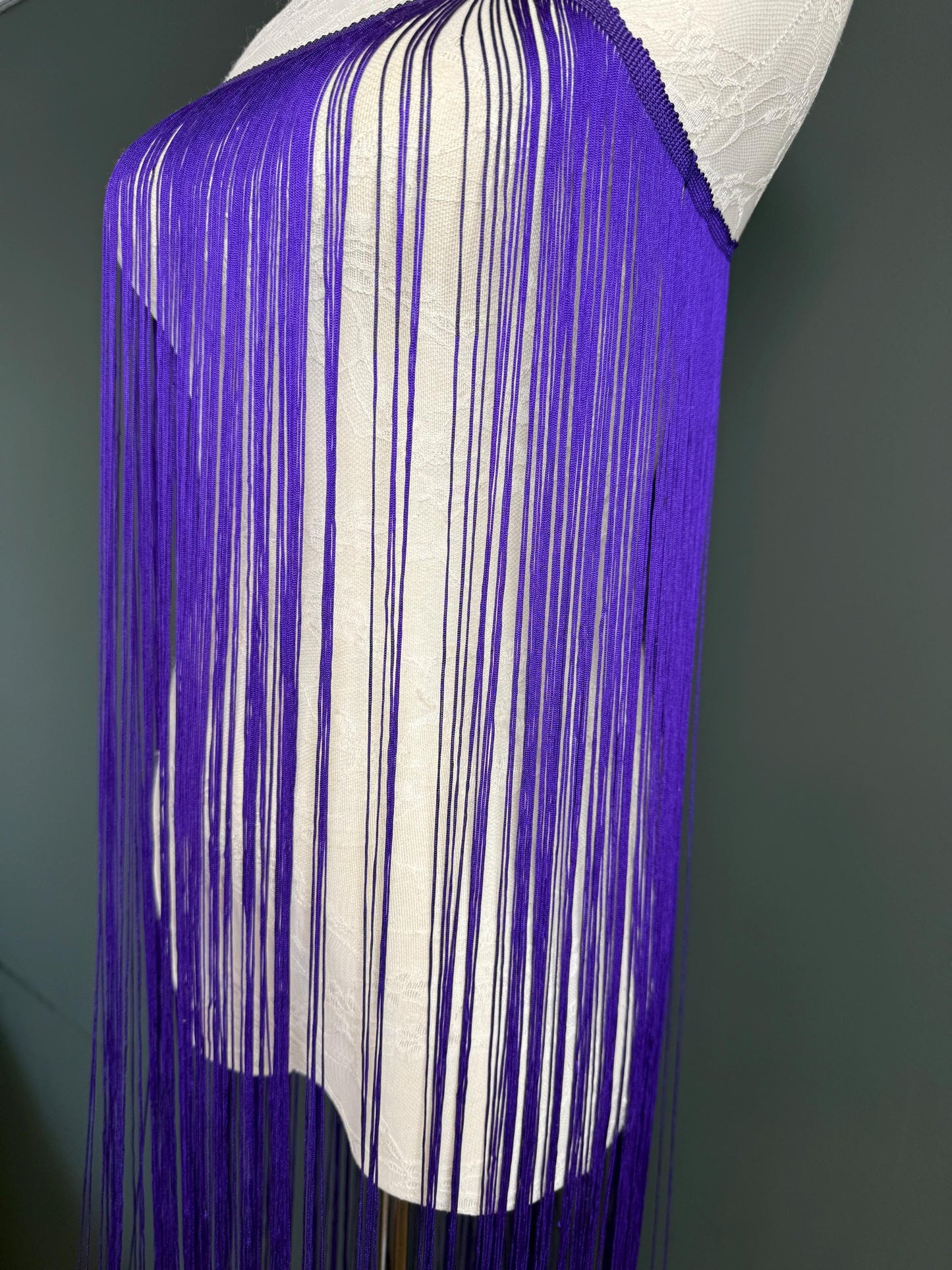 40” Wide Fringe Trim, 100cm Wide Fringe Trimming, High Quality, Dense High Quality Fringe, Purple, 27 Colours
