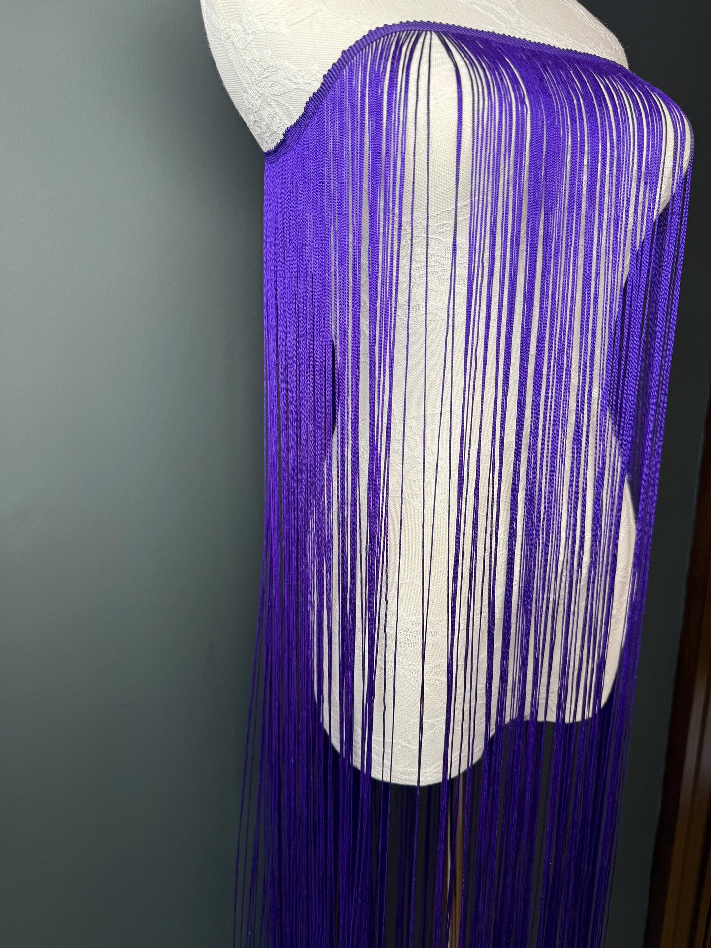 40” Wide Fringe Trim, 100cm Wide Fringe Trimming, High Quality, Dense High Quality Fringe, Purple, 27 Colours
