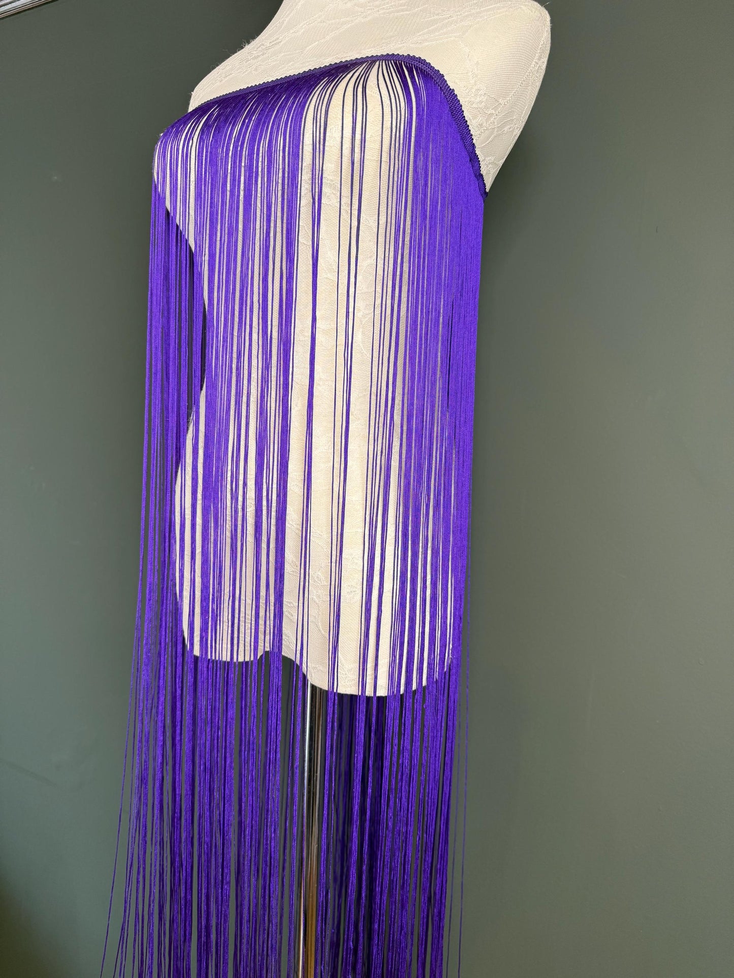 40” Wide Fringe Trim, 100cm Wide Fringe Trimming, High Quality, Dense High Quality Fringe, Purple, 27 Colours