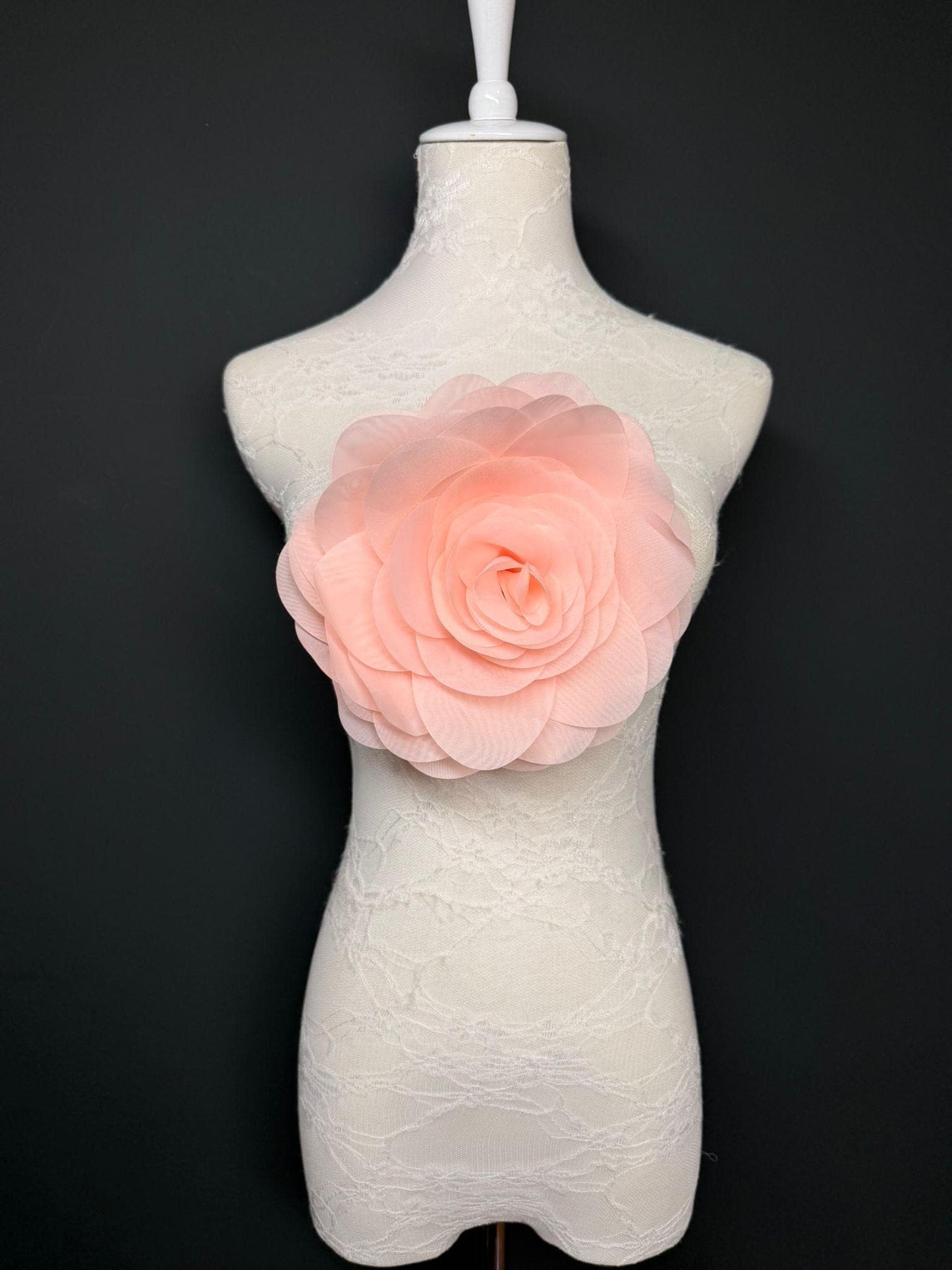 Large Corsage Flower, Peach, 5 colours, 8.5” Wide, 21cm