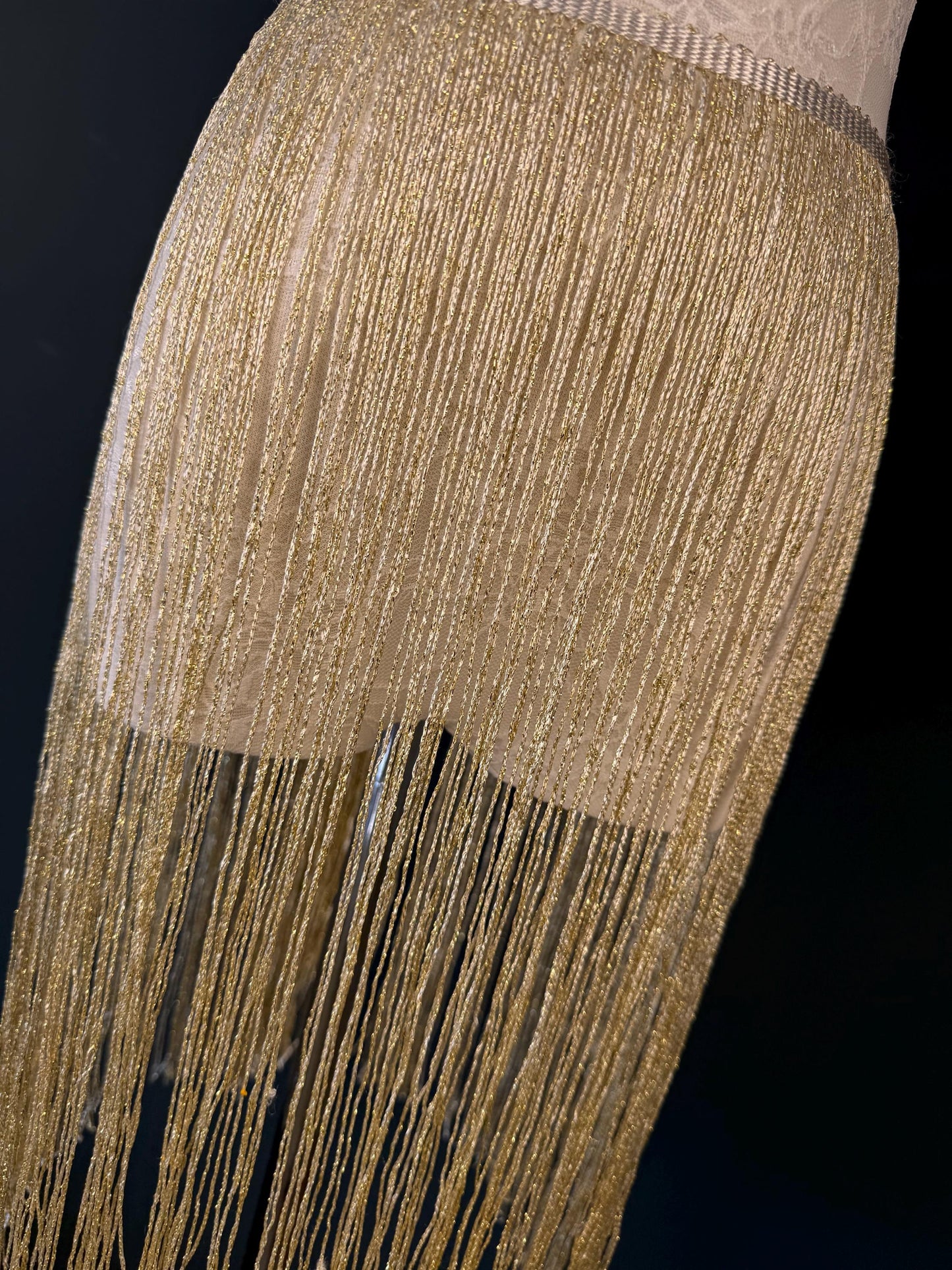 Lurex Fringe Trim 20” Metallic Gold Silver for Costume Dance Dress Sewing
