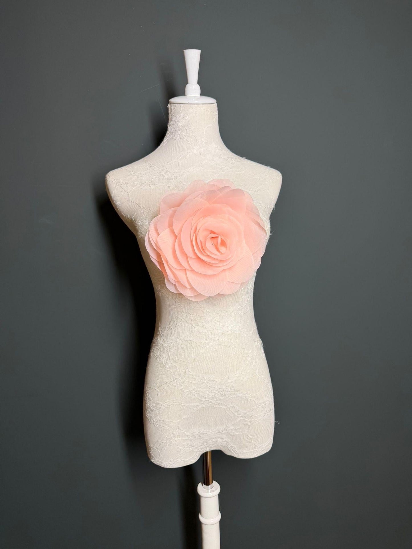 Large Corsage Flower, Peach, 5 colours, 8.5” Wide, 21cm