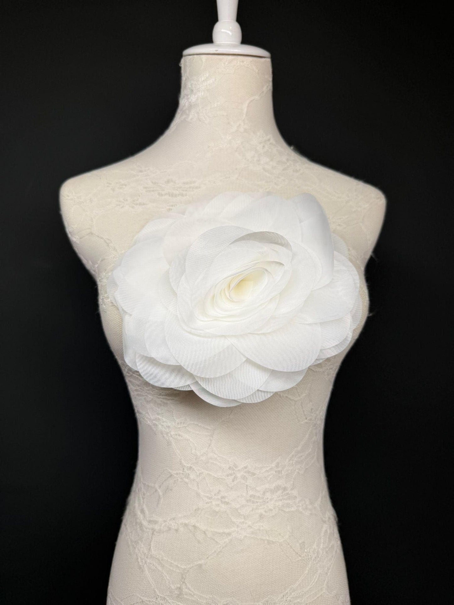 Large Corsage Flower, White, 5 colours, 8.5” Wide, 21cm