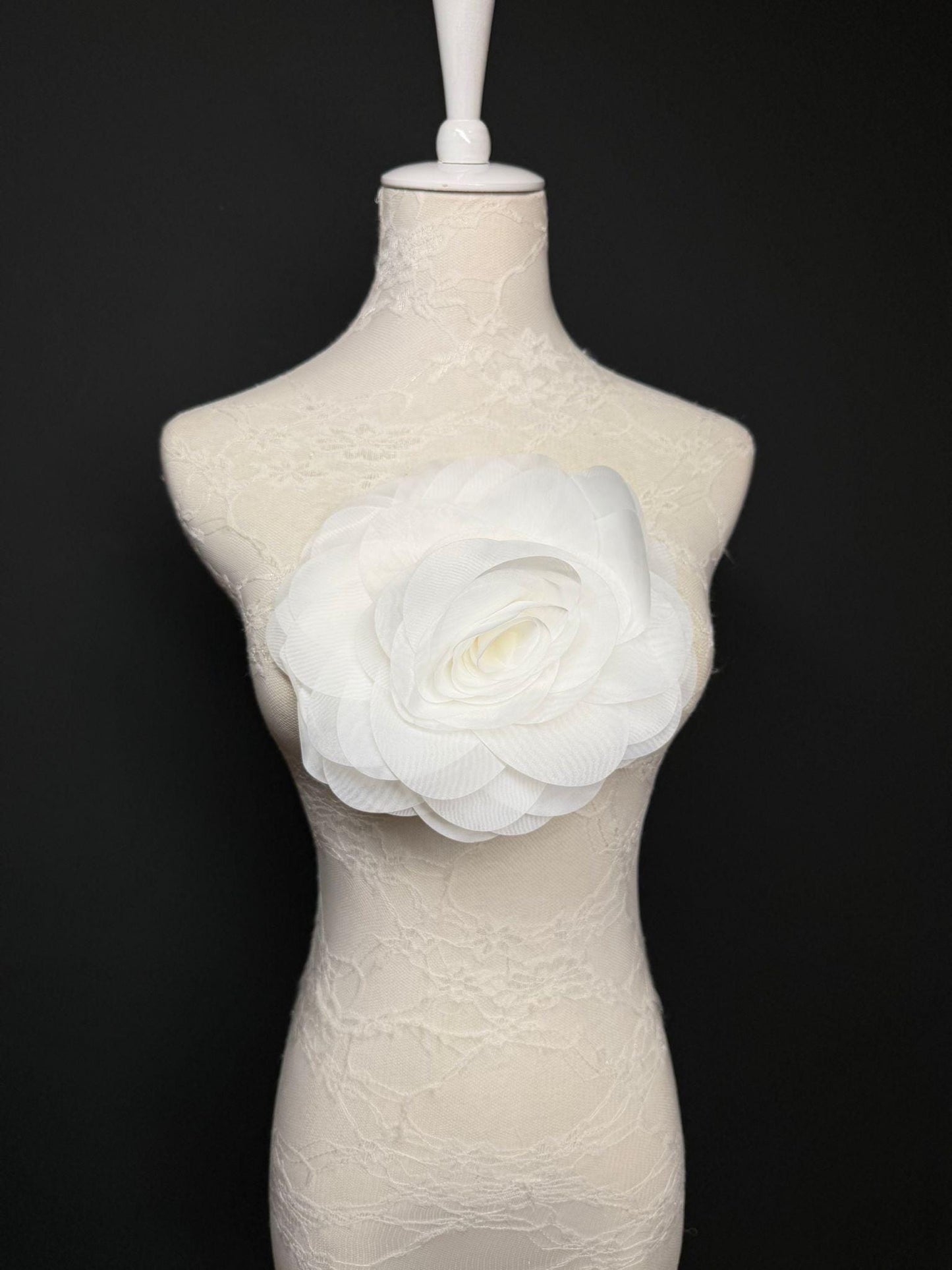 Large Corsage Flower, White, 5 colours, 8.5” Wide, 21cm