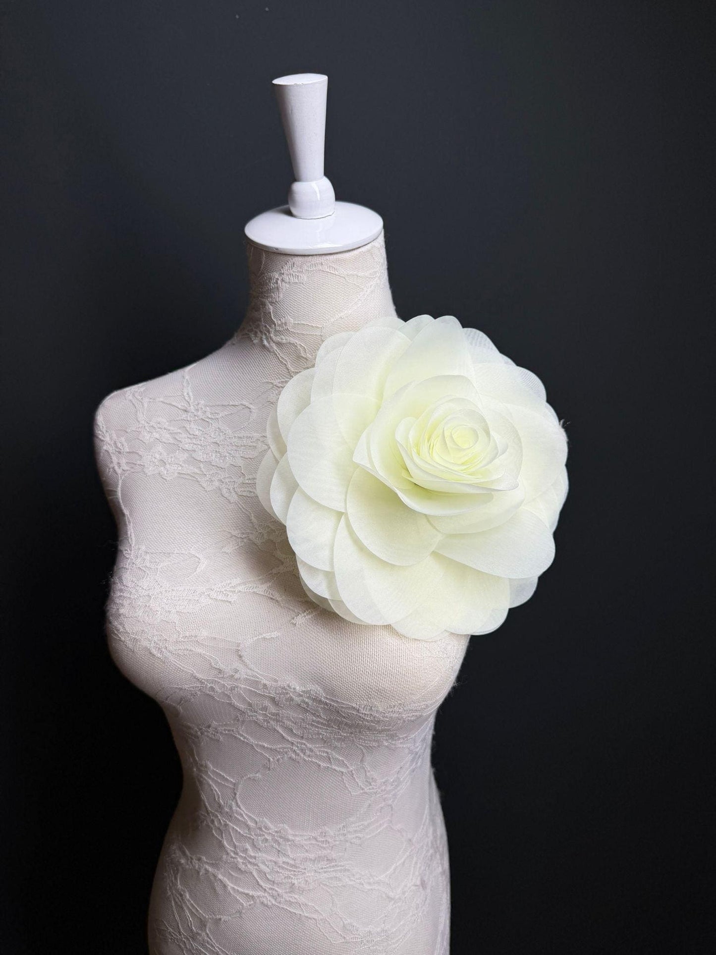 Large Corsage Flower, White, 5 colours, 8.5” Wide, 21cm