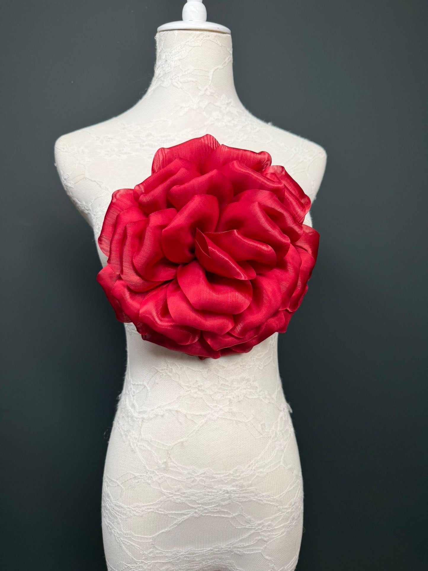 Oversized Large Corsage Flower, Red, 7 colours, 8.5” Wide, 21cm