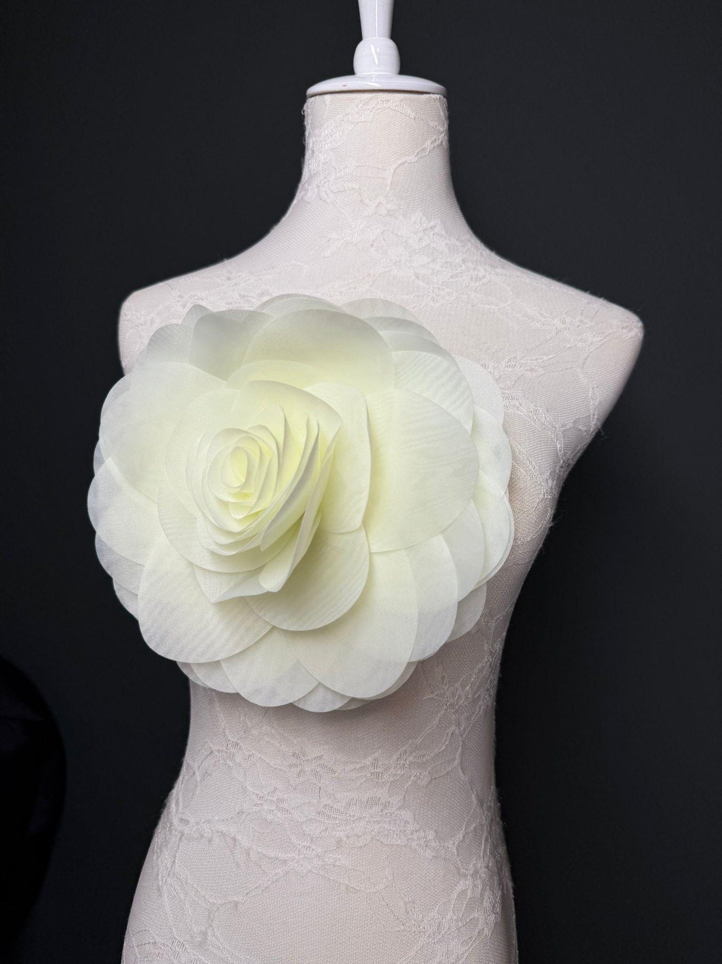 Large Corsage Flower, Cream, 5 colours, 8.5” Wide, 21cm