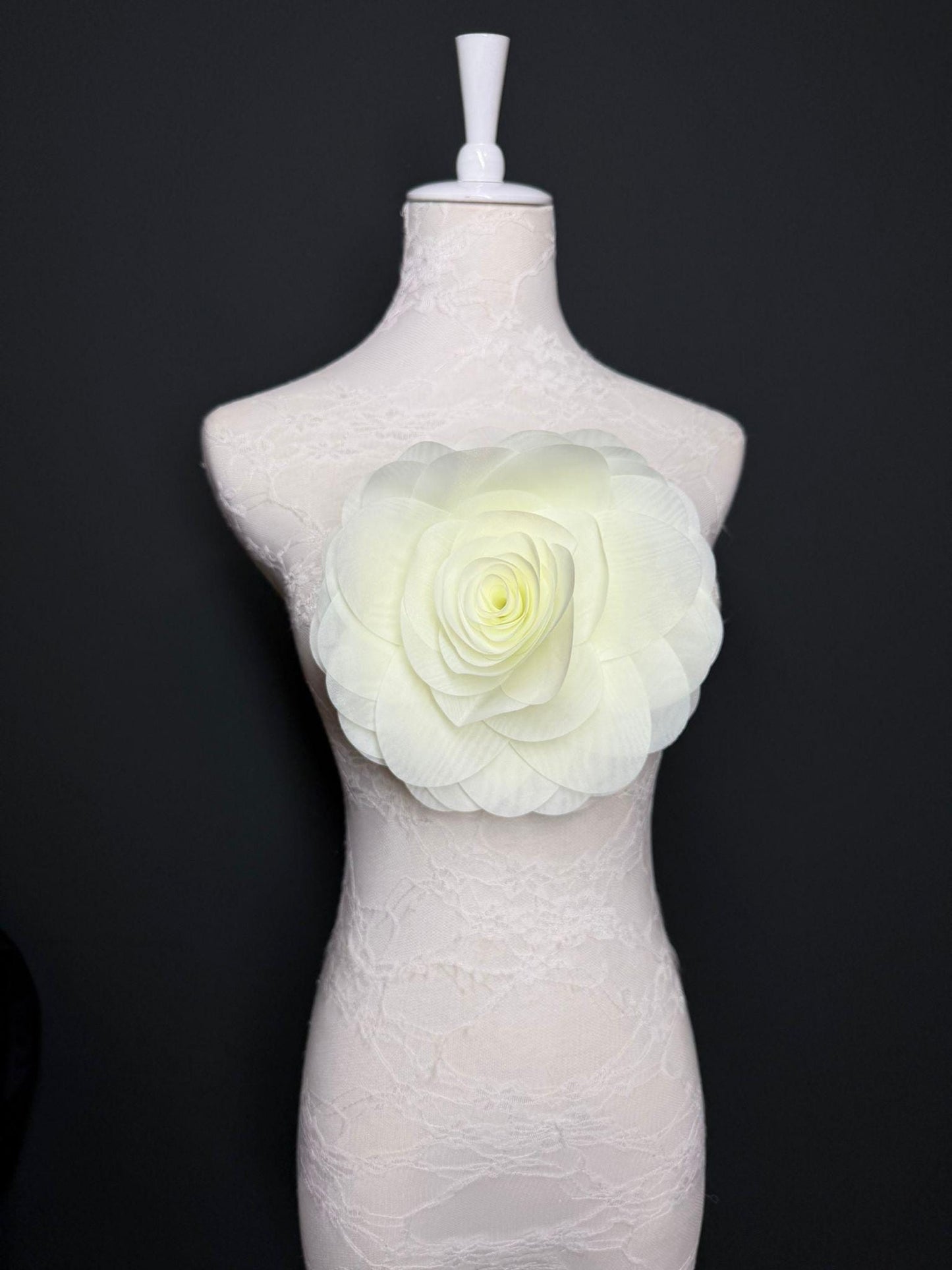 Large Corsage Flower, Cream, 5 colours, 8.5” Wide, 21cm