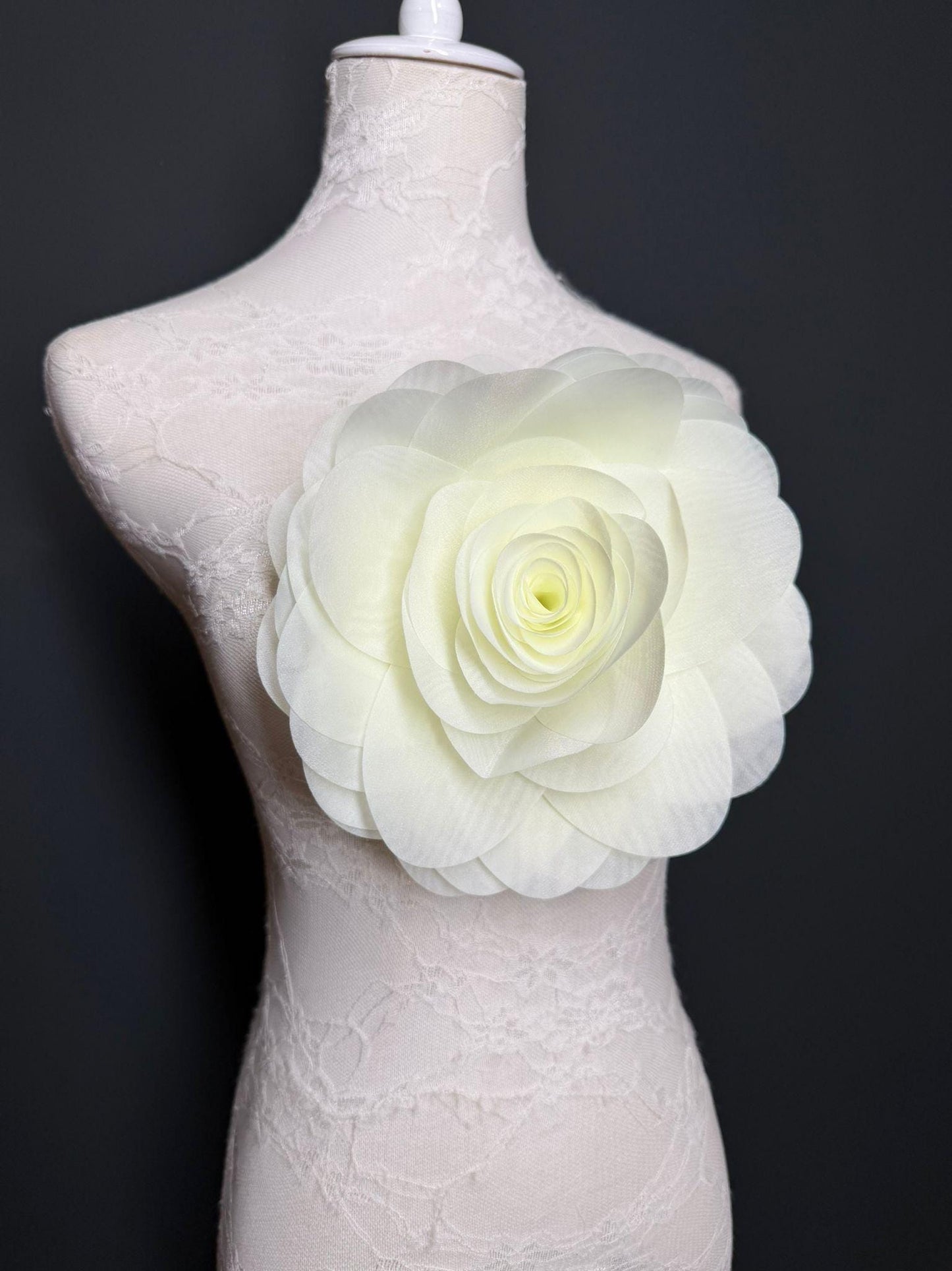 Large Corsage Flower, Cream, 5 colours, 8.5” Wide, 21cm