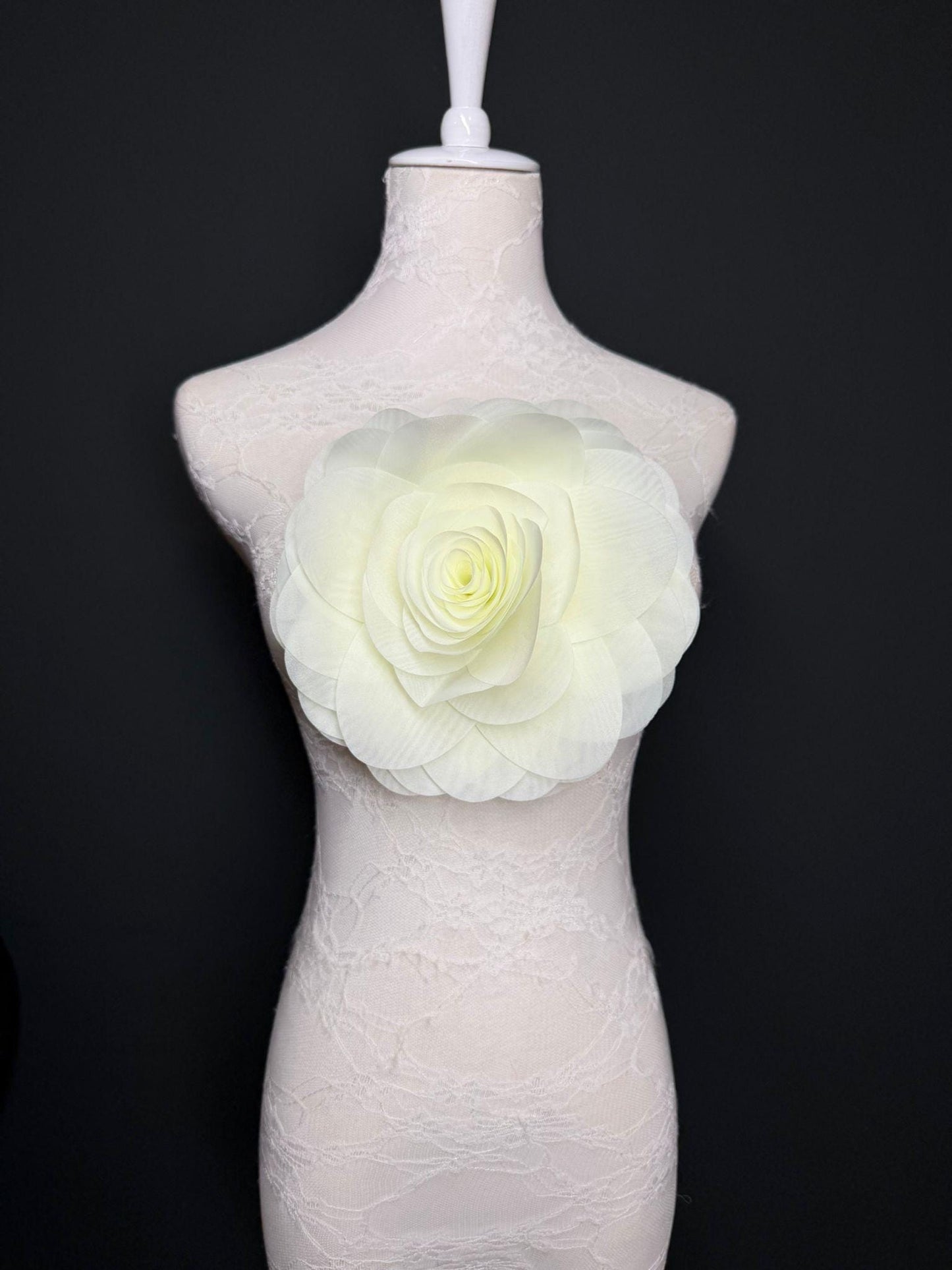 Large Corsage Flower, Cream, 5 colours, 8.5” Wide, 21cm