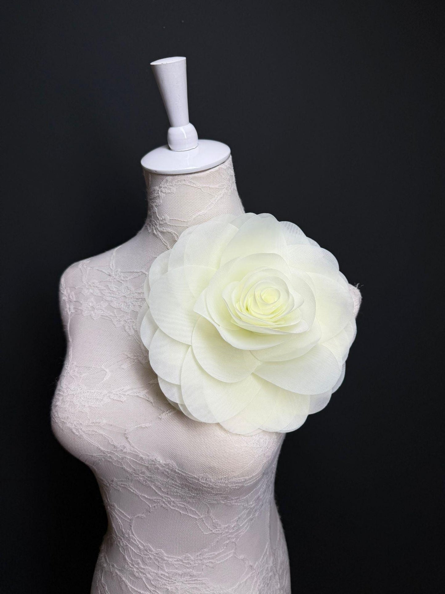 Large Corsage Flower, Cream, 5 colours, 8.5” Wide, 21cm