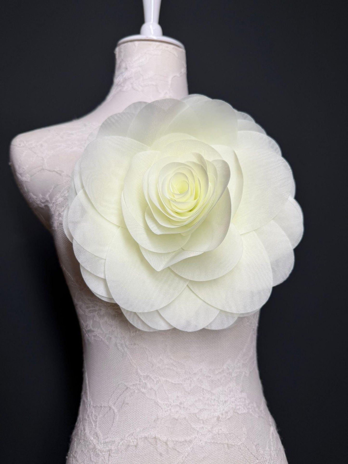 Large Corsage Flower, Cream, 5 colours, 8.5” Wide, 21cm
