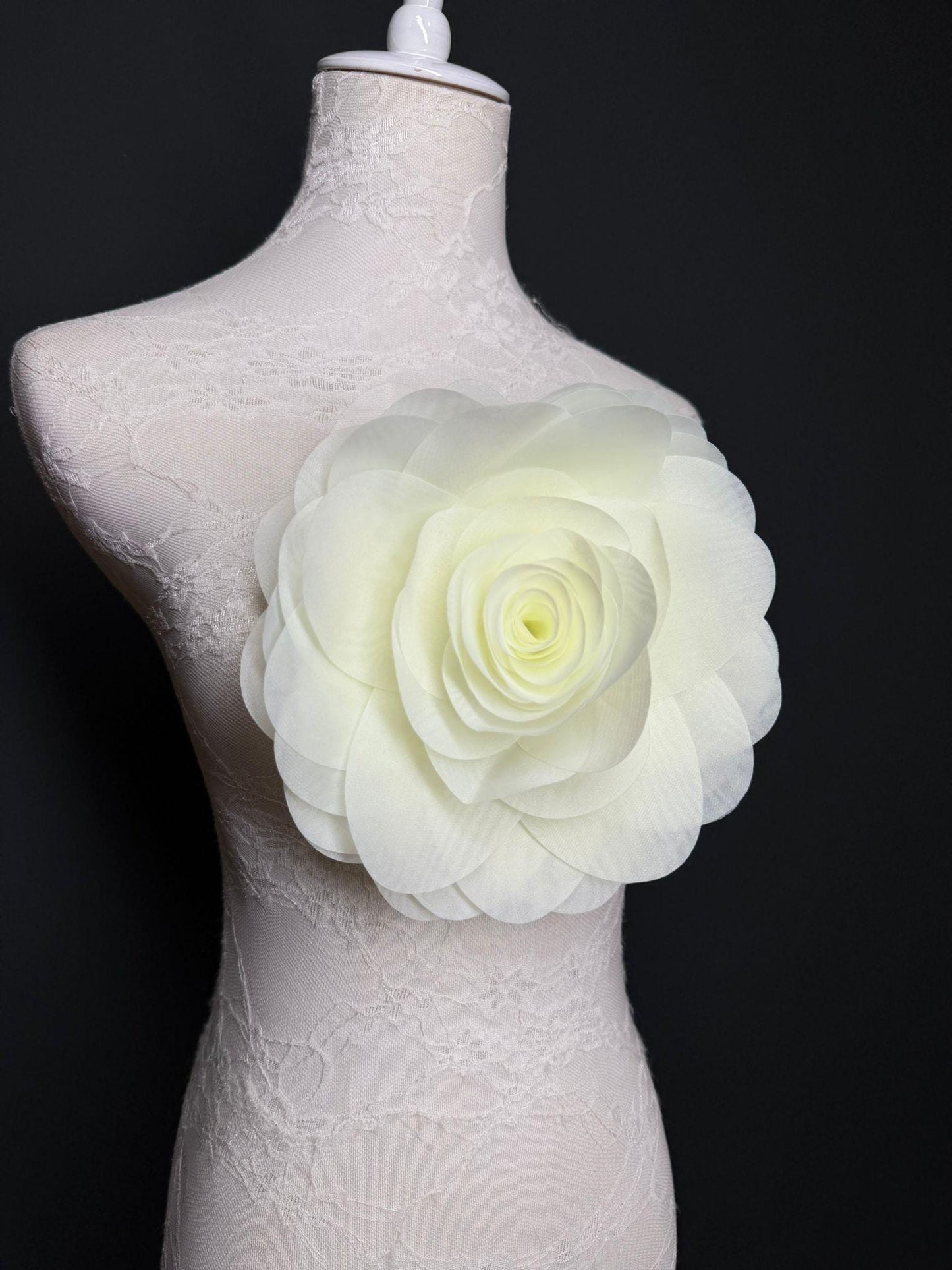 Large Corsage Flower, Cream, 5 colours, 8.5” Wide, 21cm