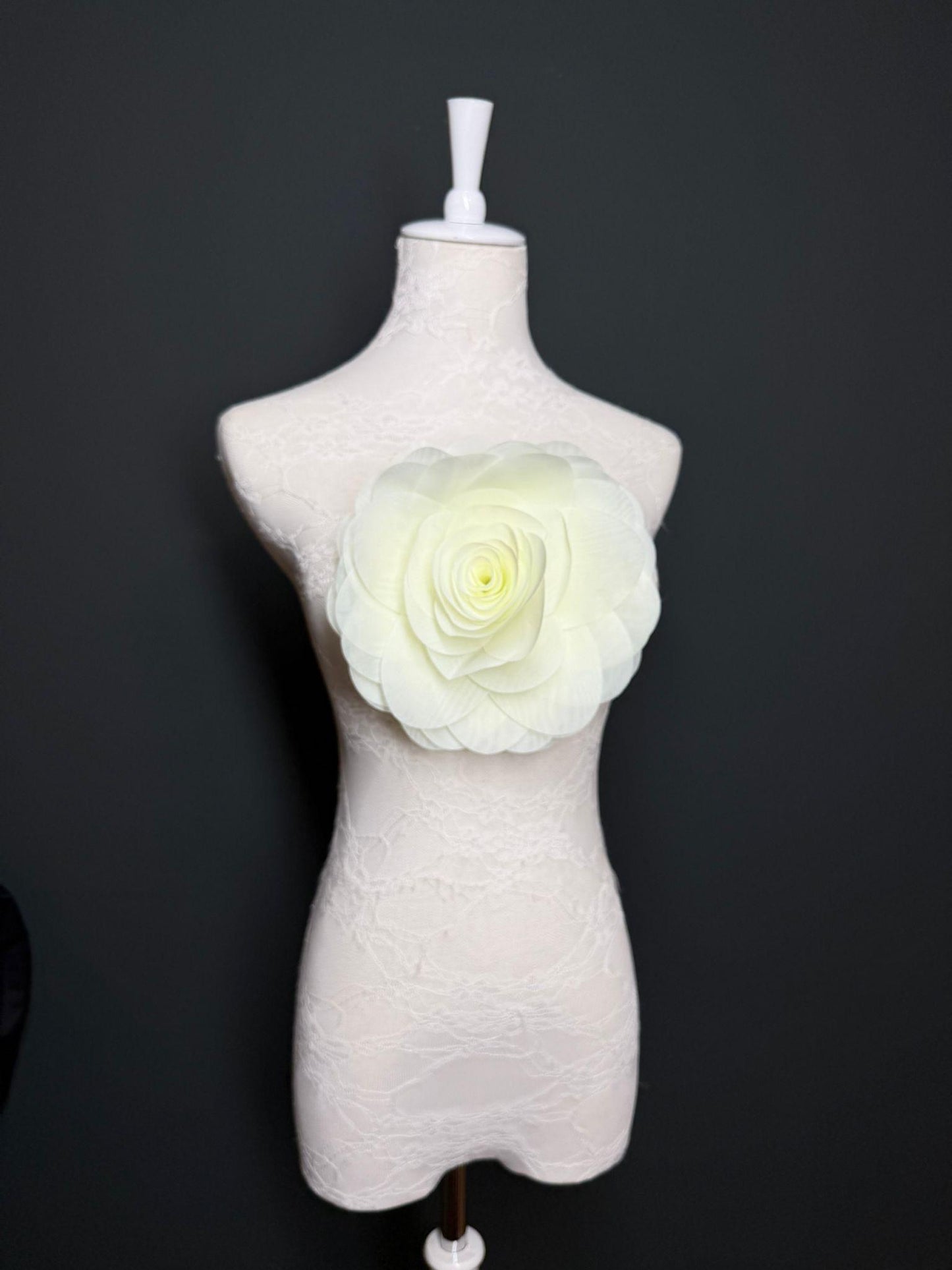 Large Corsage Flower, Cream, 5 colours, 8.5” Wide, 21cm