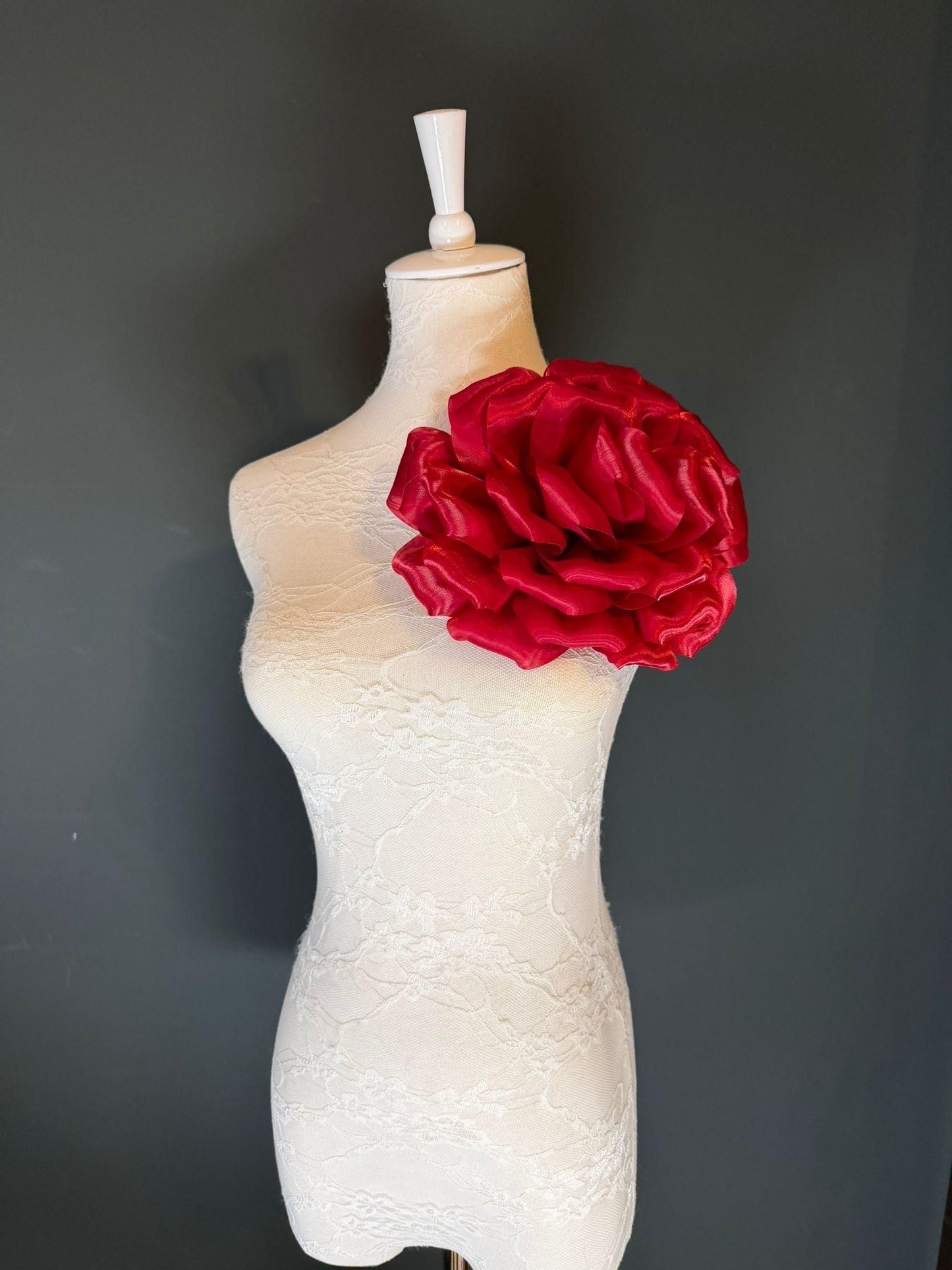 Oversized Large Corsage Flower, Red, 7 colours, 8.5” Wide, 21cm