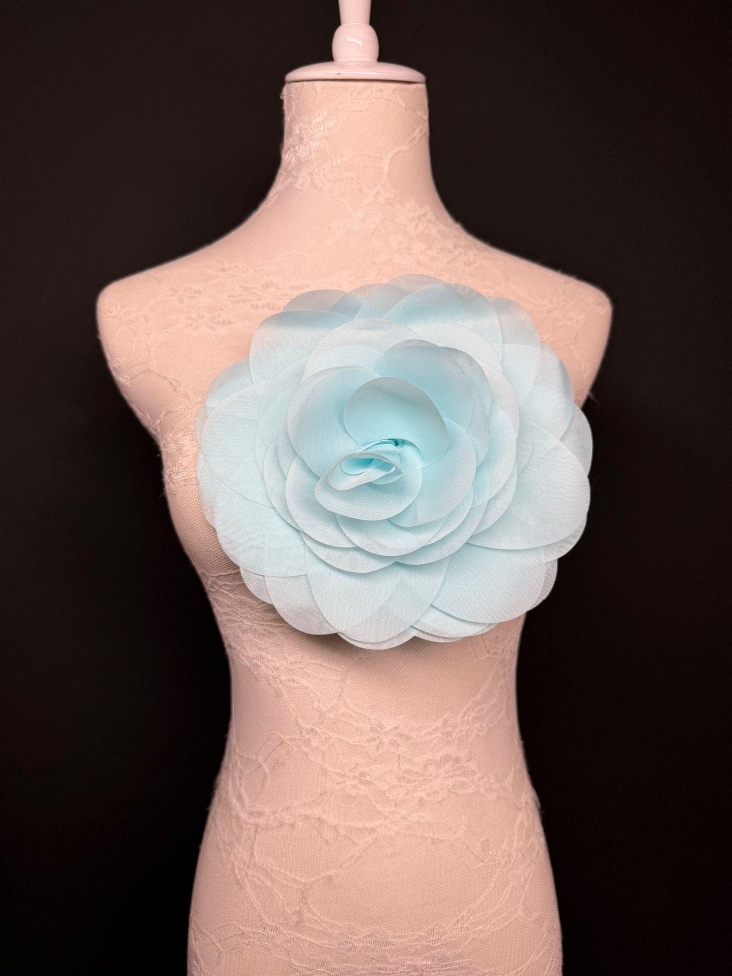 Large Corsage Flower, Blue, 5 colours, 8.5” Wide, 21cm