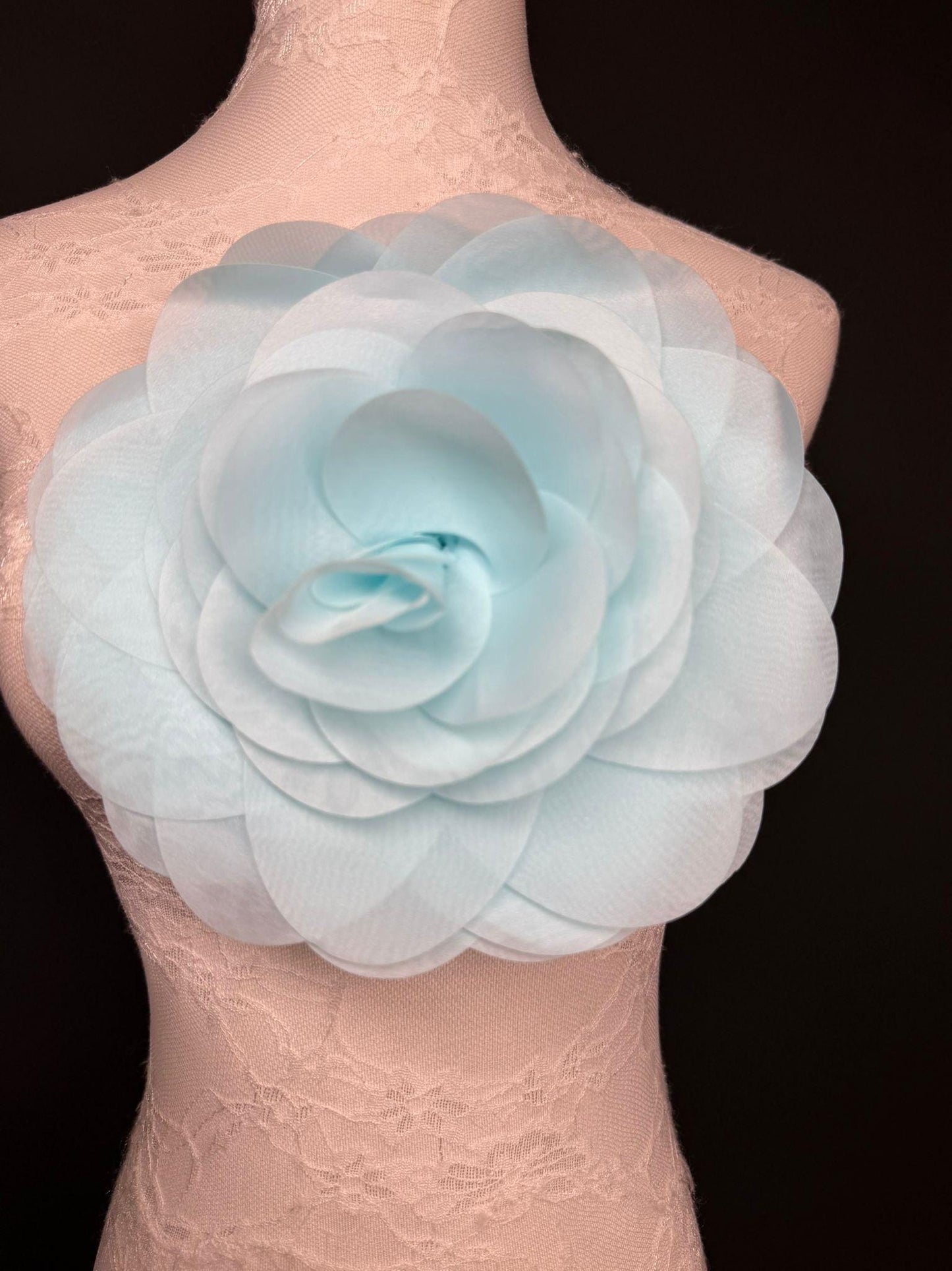 Large Corsage Flower, Blue, 5 colours, 8.5” Wide, 21cm